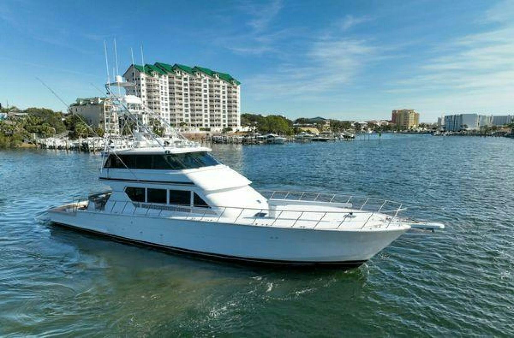 a boat in the water aboard POLE POSITION Yacht for Sale