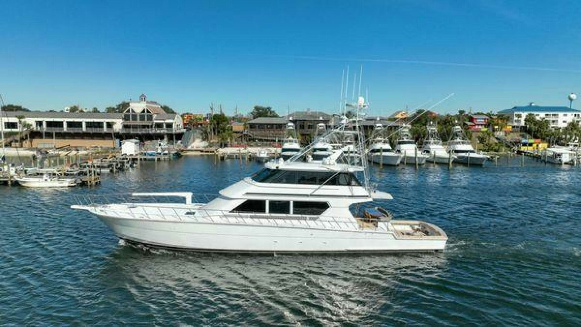 a boat in the water aboard POLE POSITION Yacht for Sale