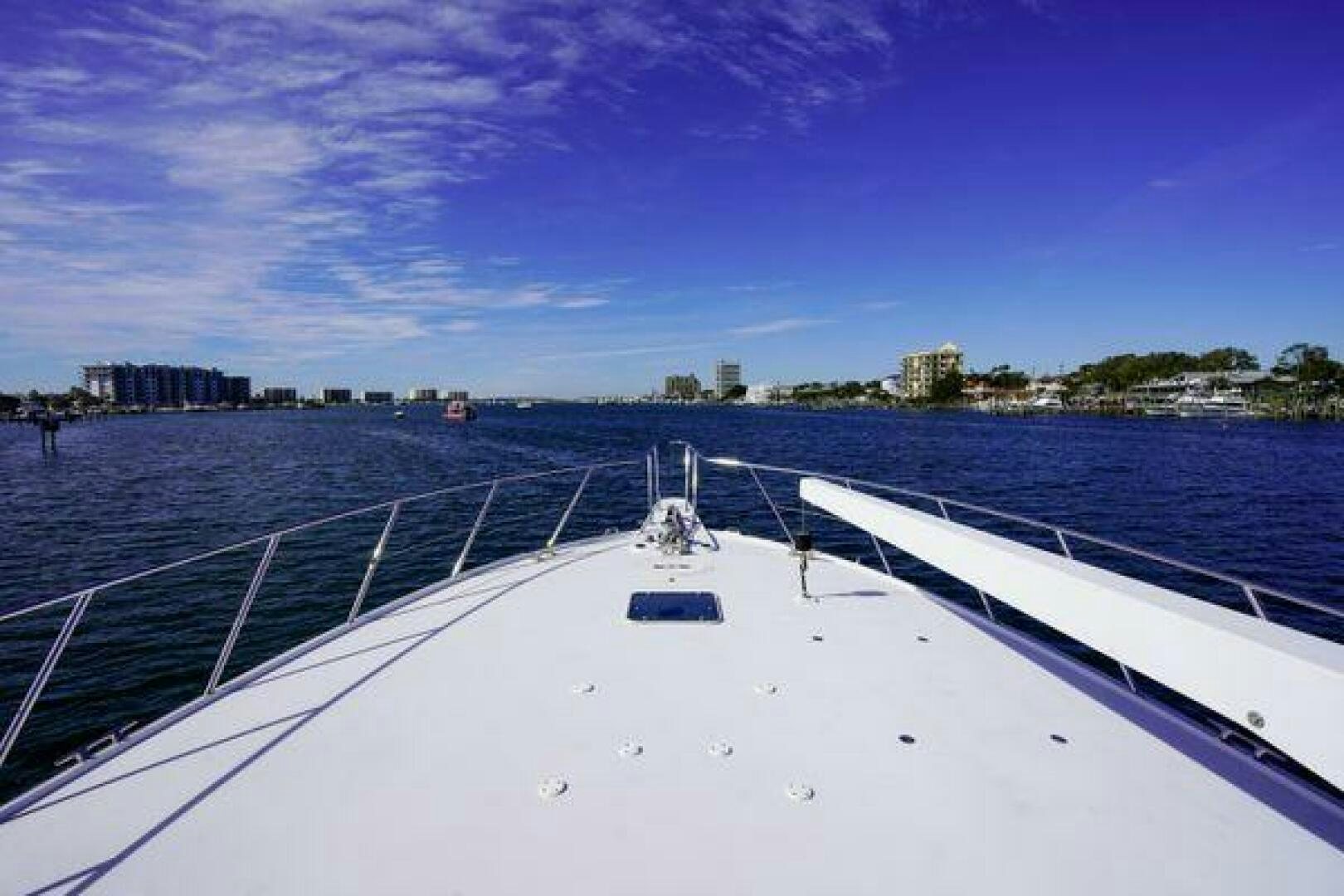 a large ship in the water aboard POLE POSITION Yacht for Sale