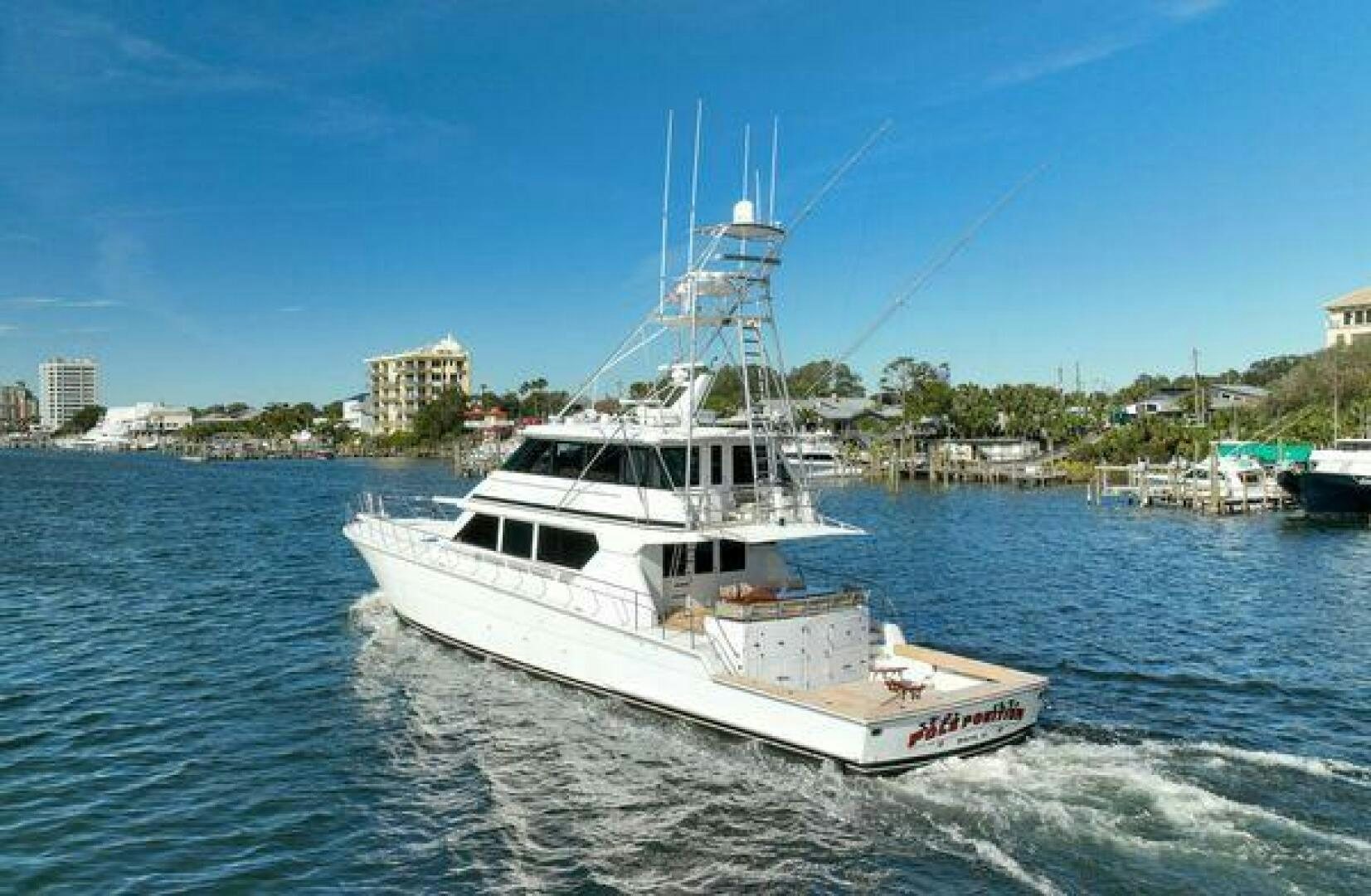 a boat in the water aboard POLE POSITION Yacht for Sale