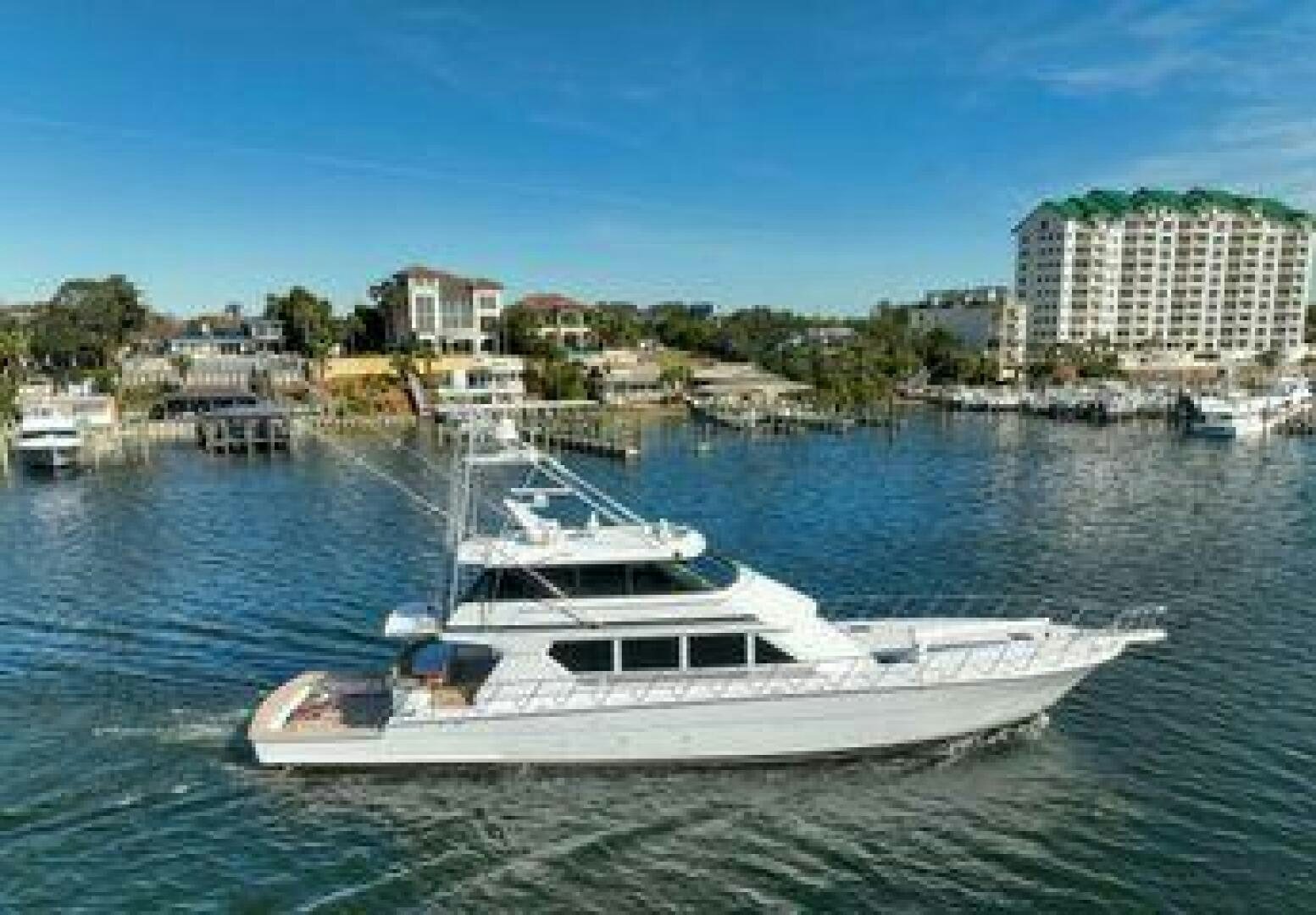 a boat in the water aboard POLE POSITION Yacht for Sale