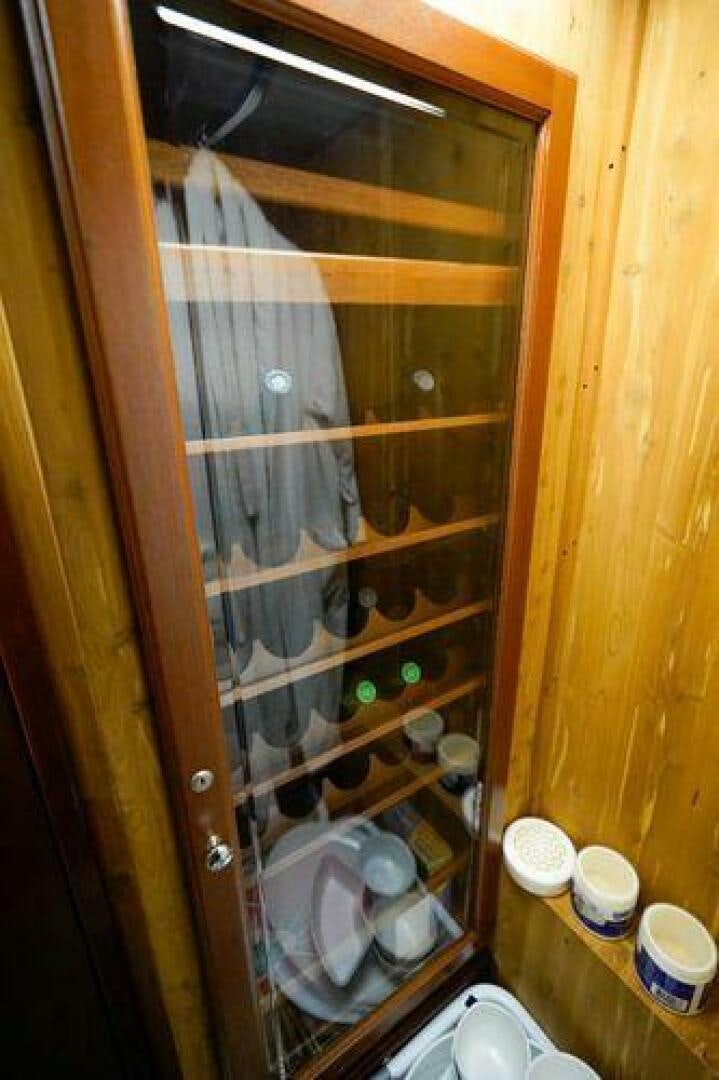 a door with a vent aboard POLE POSITION Yacht for Sale