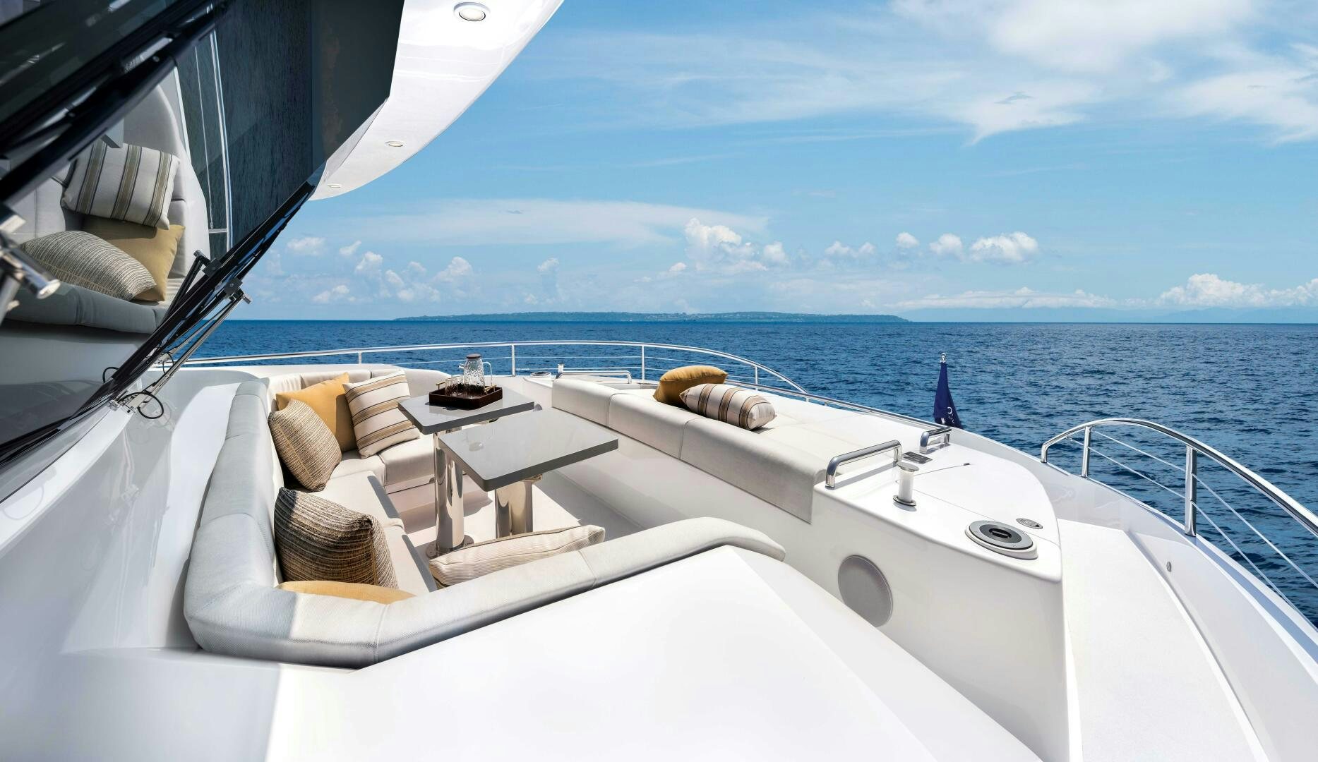 a boat with a couple of otters on it aboard FD80-614 Yacht for Sale