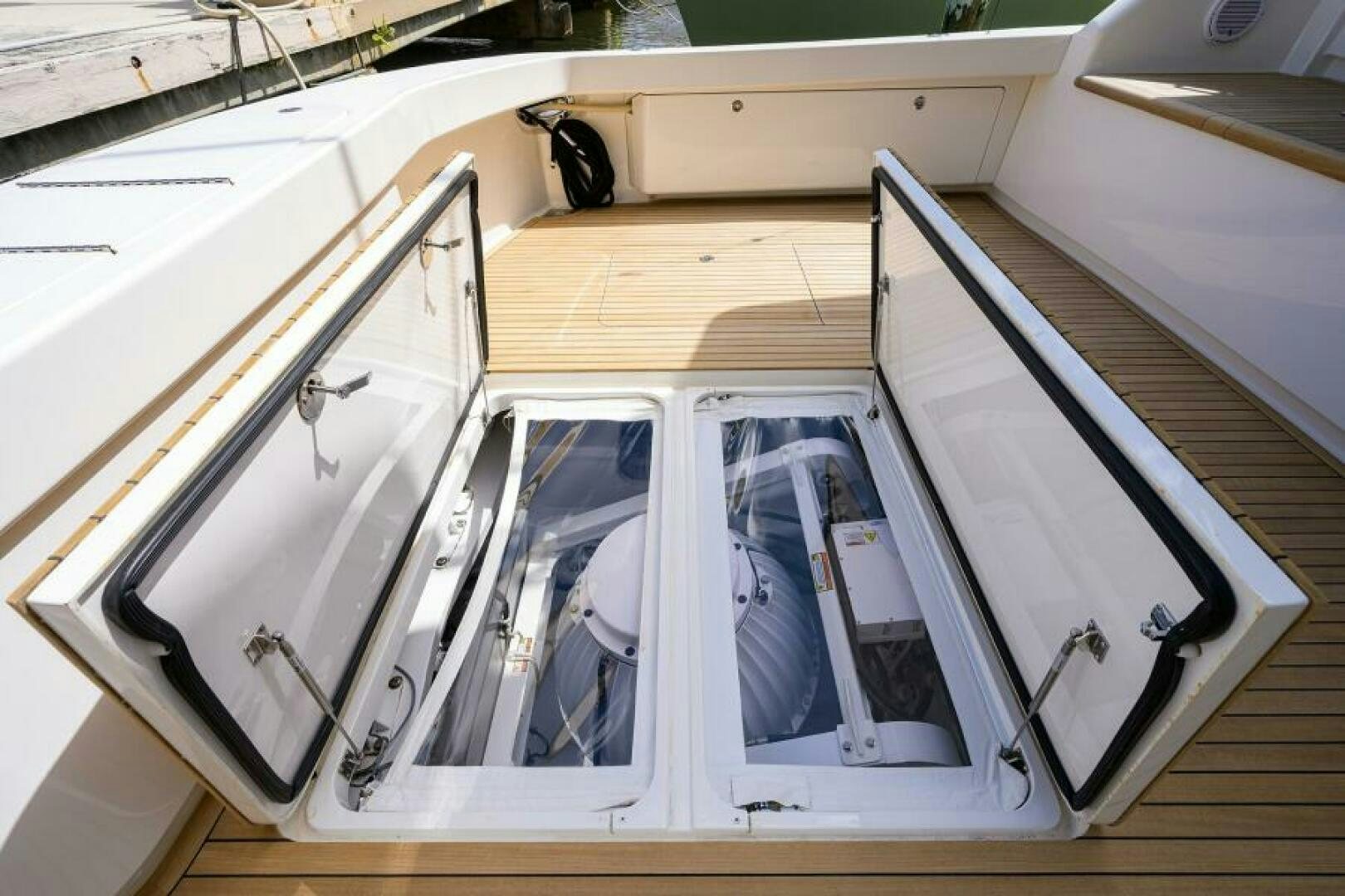 a close-up of a window aboard MIRAGE DELETE Yacht for Sale