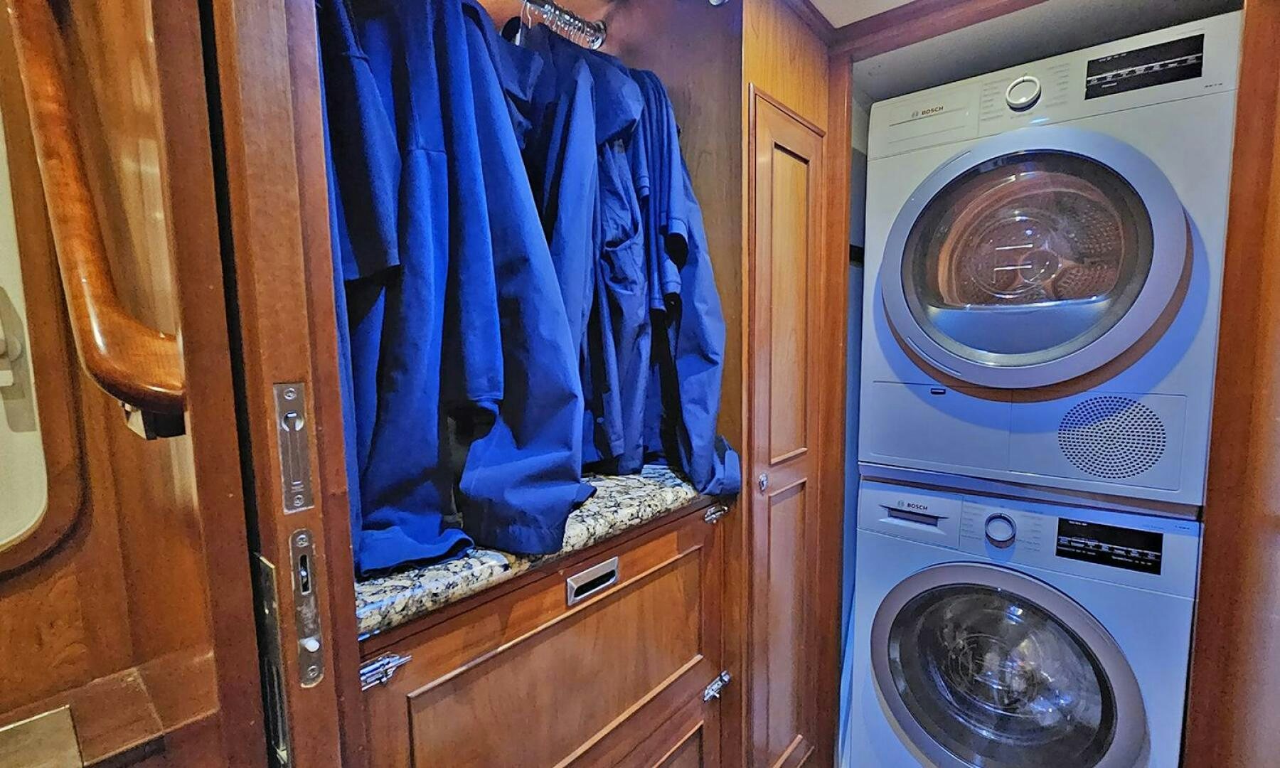 clothes on a clothes line aboard MY KIMBERLY Yacht for Sale