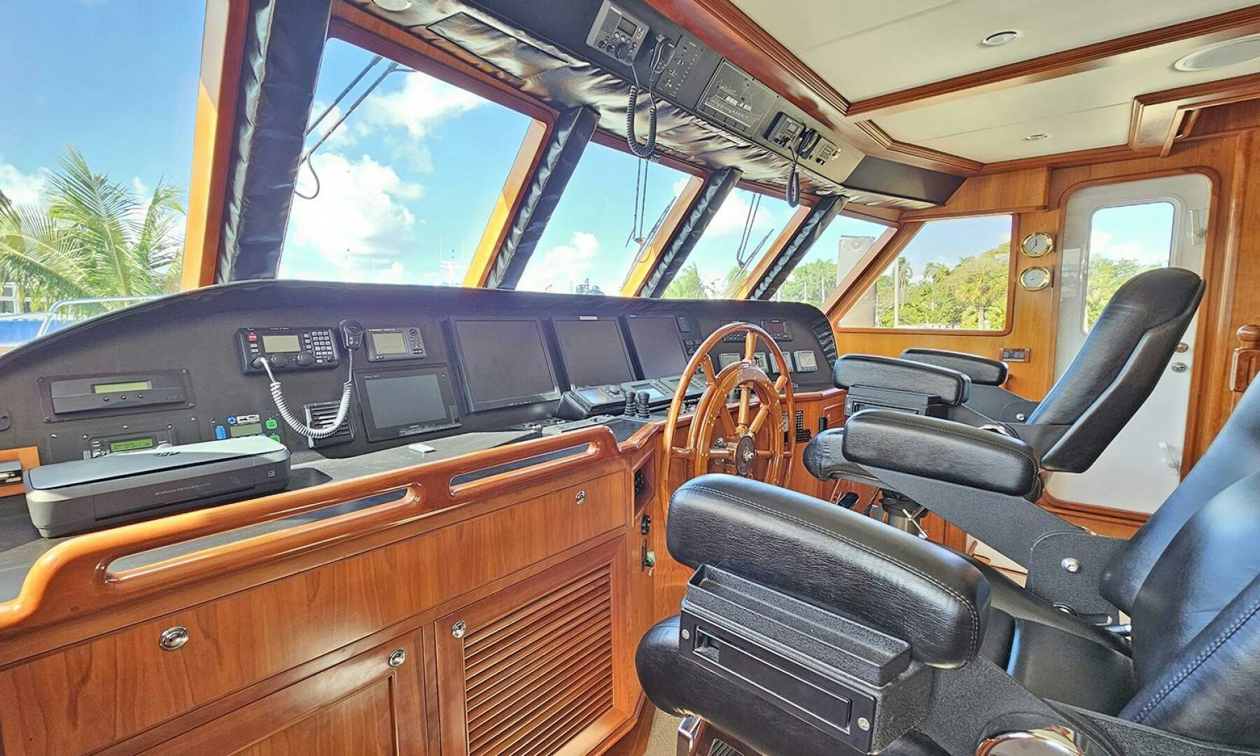 inside of a car aboard MY KIMBERLY Yacht for Sale