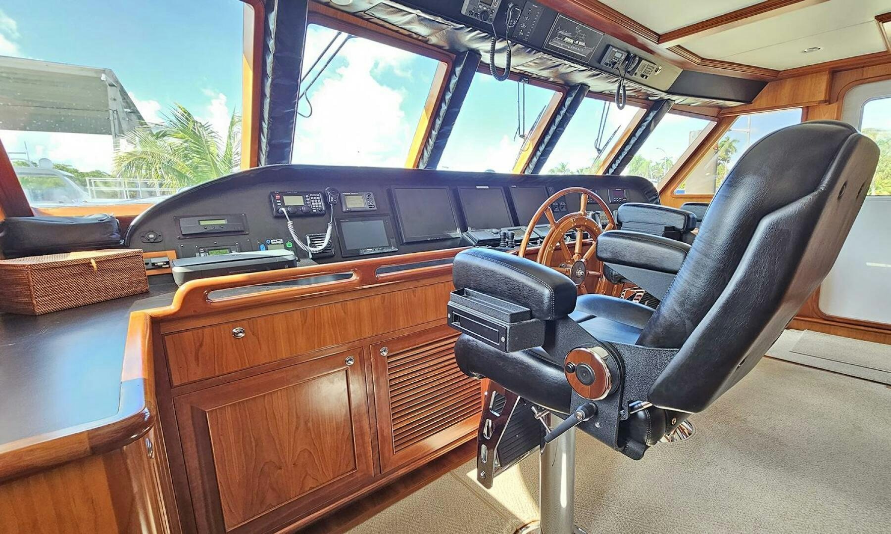 the interior of a car aboard MY KIMBERLY Yacht for Sale