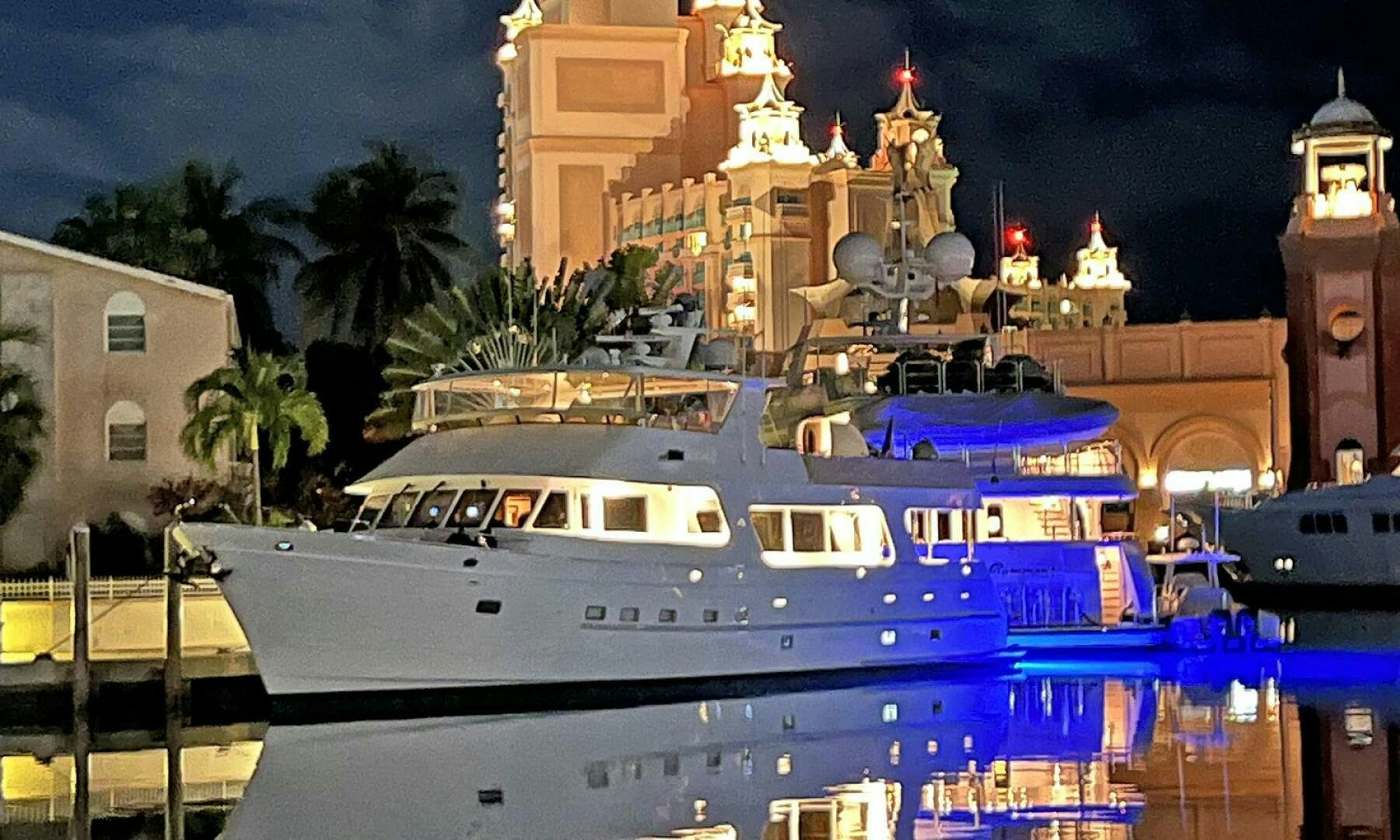a large boat in a harbor aboard MY KIMBERLY Yacht for Sale
