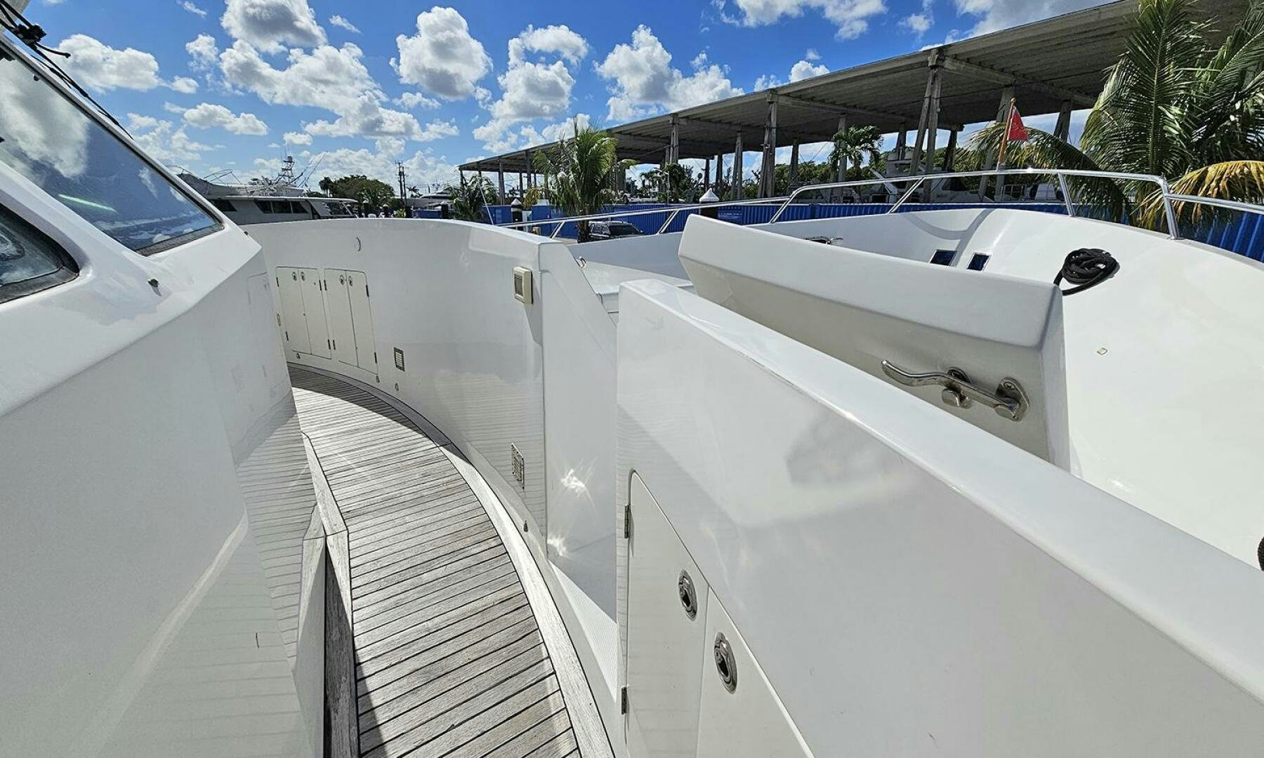 a white boat on the water aboard MY KIMBERLY Yacht for Sale