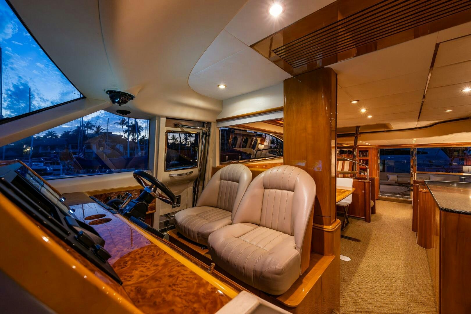 inside of a vehicle aboard PEARL Yacht for Sale
