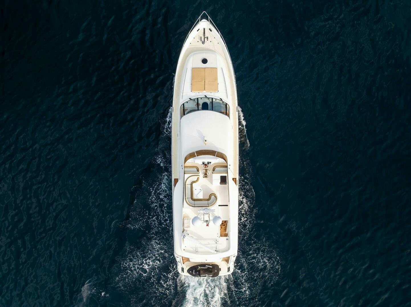 a white boat in the water aboard PEARL Yacht for Sale
