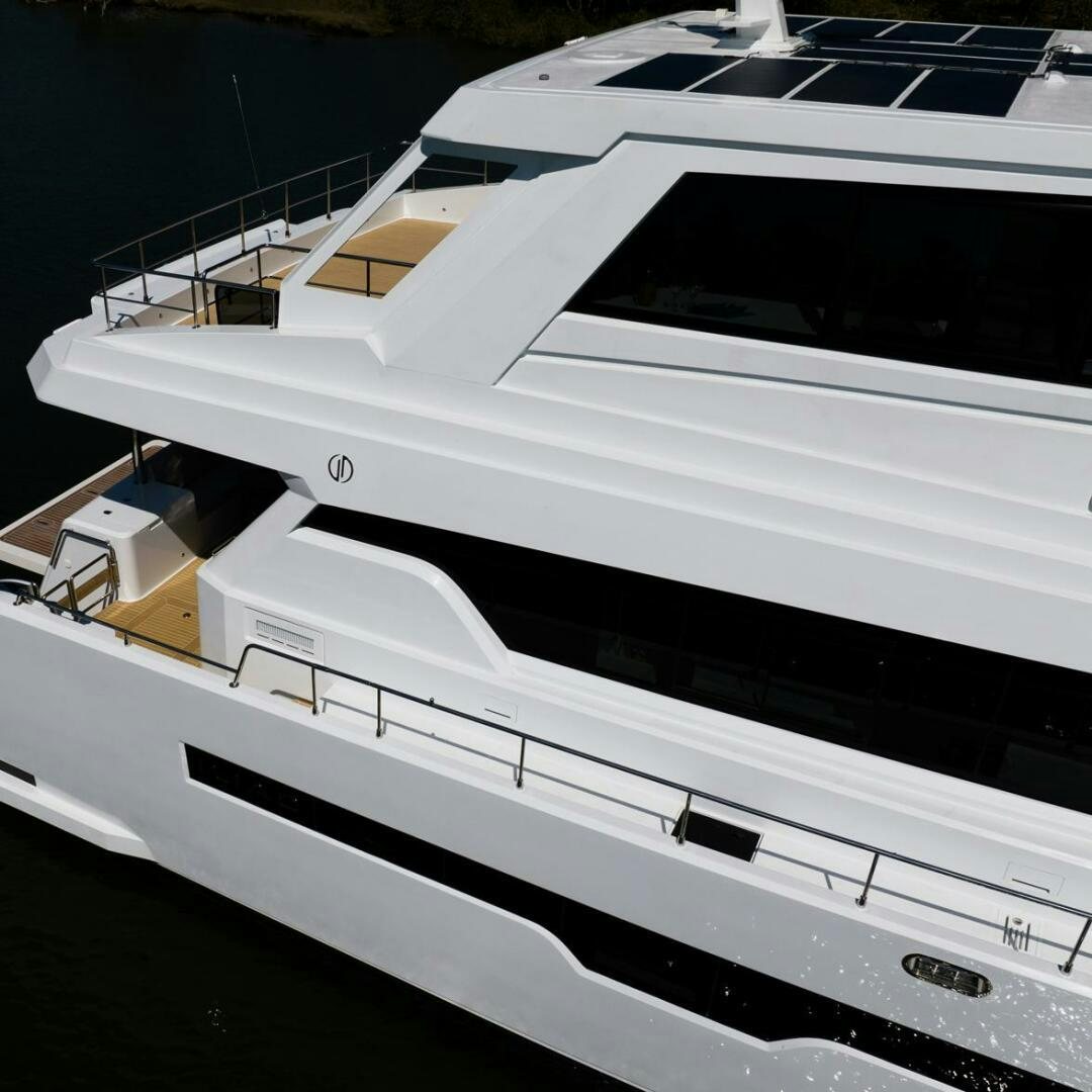 a yacht parked on the water aboard NONE Yacht for Sale