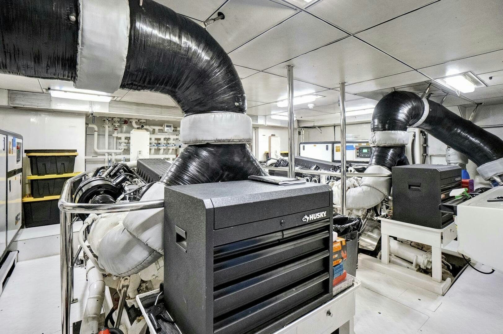 a machine in a factory aboard SWEET CAROLINE Yacht for Sale