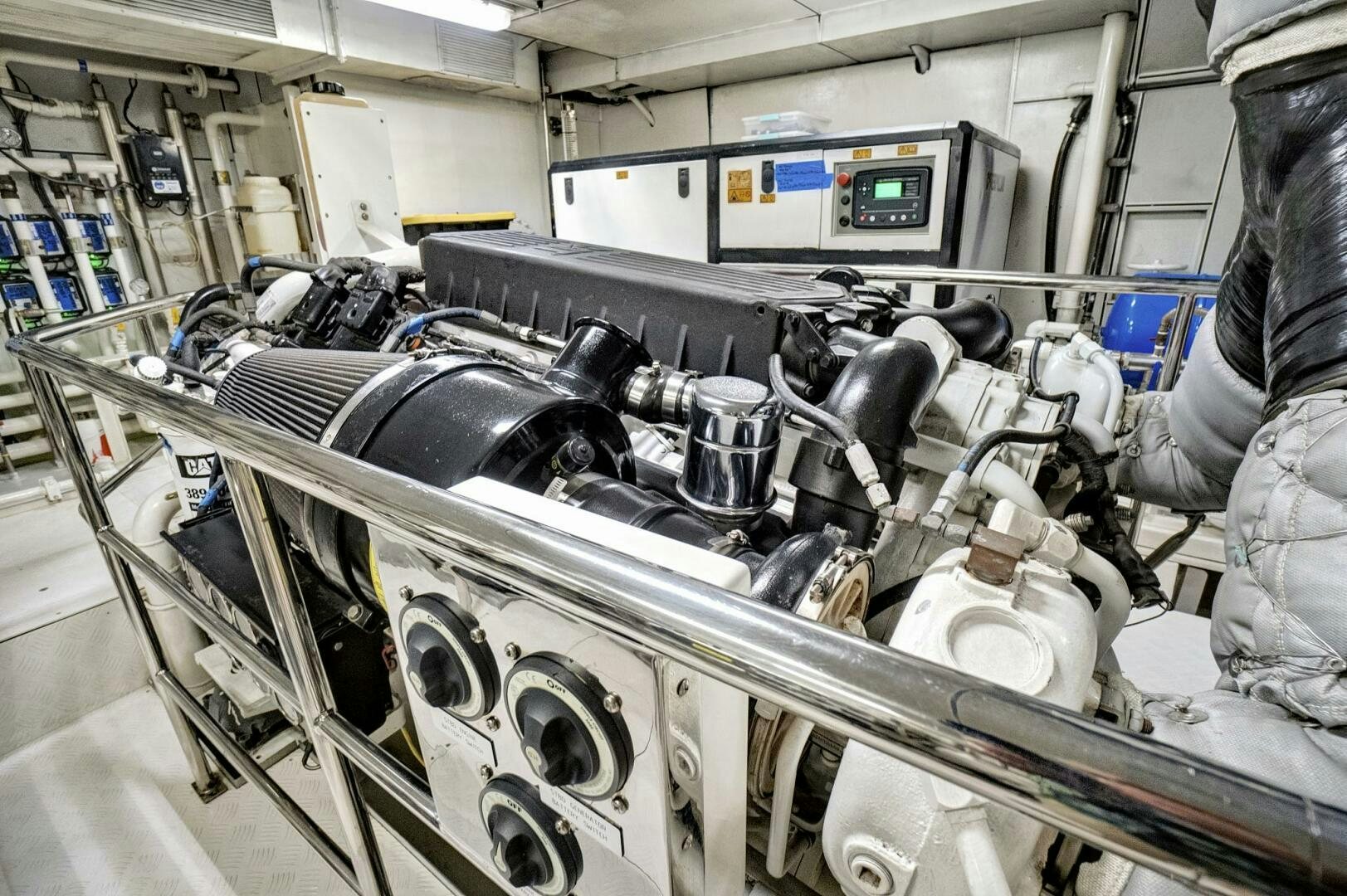 a room with machinery aboard SWEET CAROLINE Yacht for Sale