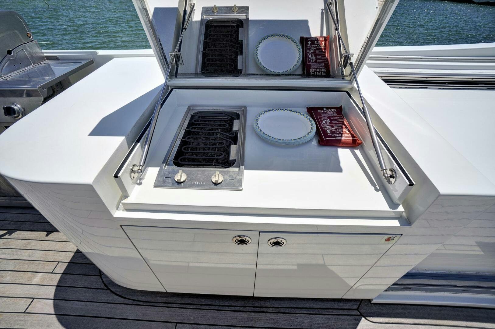 a white machine with a red label aboard SWEET CAROLINE Yacht for Sale