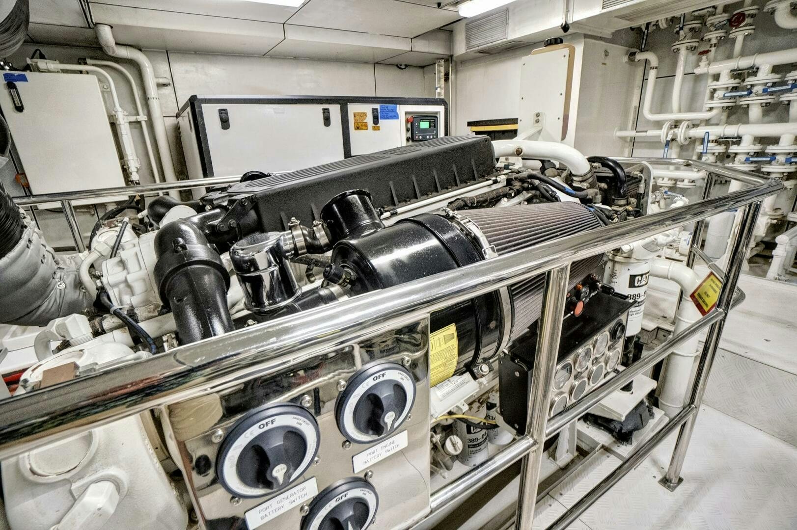 a large machine with many wires aboard SWEET CAROLINE Yacht for Sale