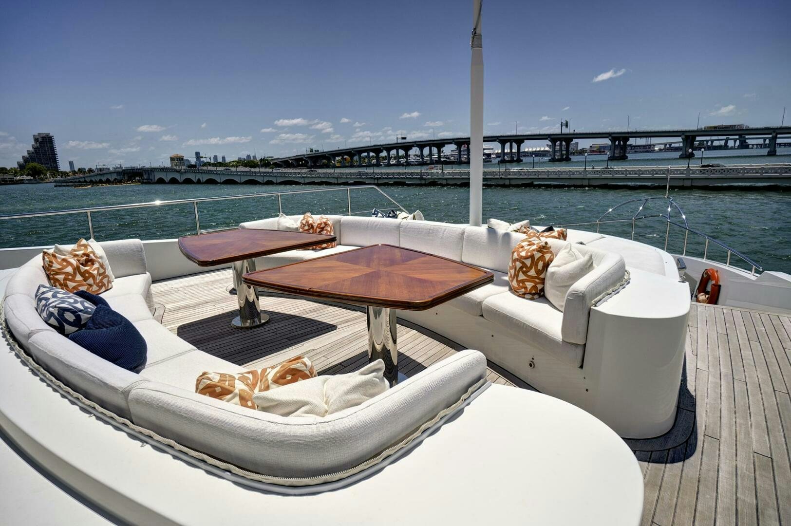 a boat on a deck aboard SWEET CAROLINE Yacht for Sale