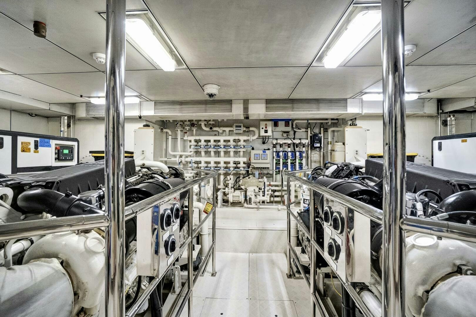 inside of a factory with lots of equipment and equipment aboard SWEET CAROLINE Yacht for Sale