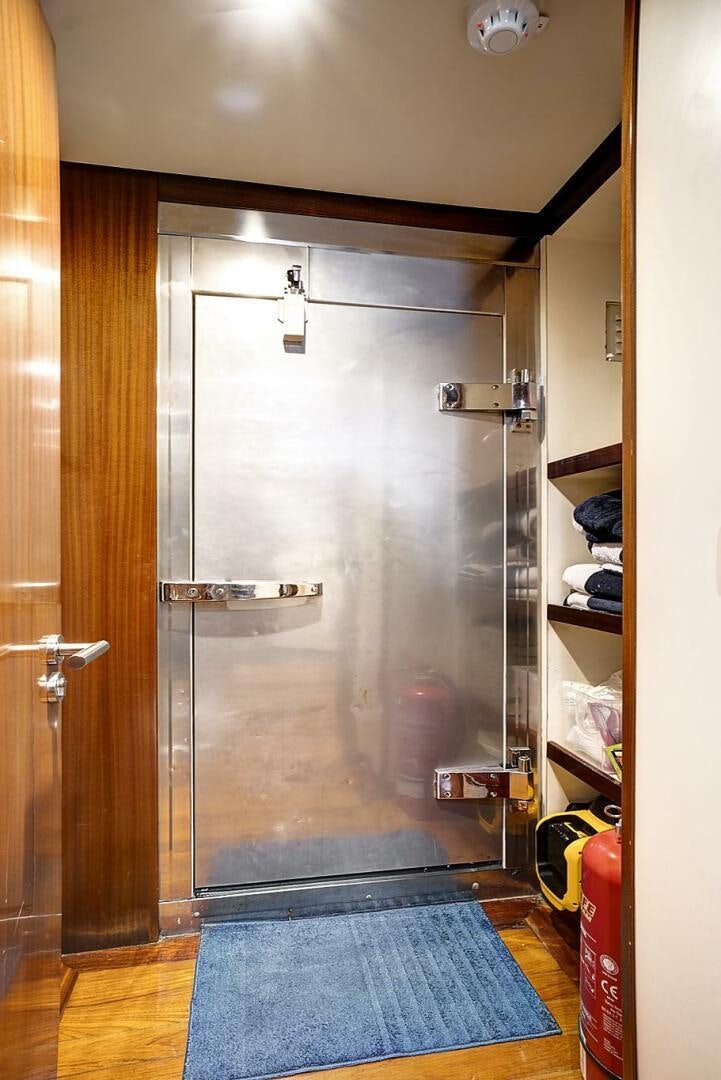 a shower unit in a bathroom aboard SWEET CAROLINE Yacht for Sale