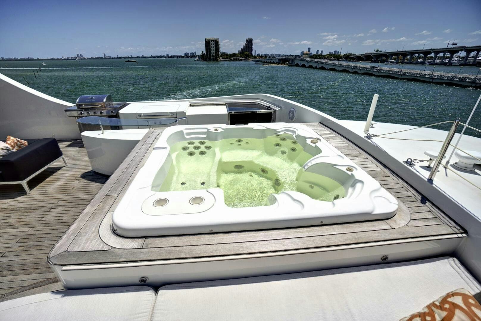 a white rectangular object with a green substance on it aboard SWEET CAROLINE Yacht for Sale