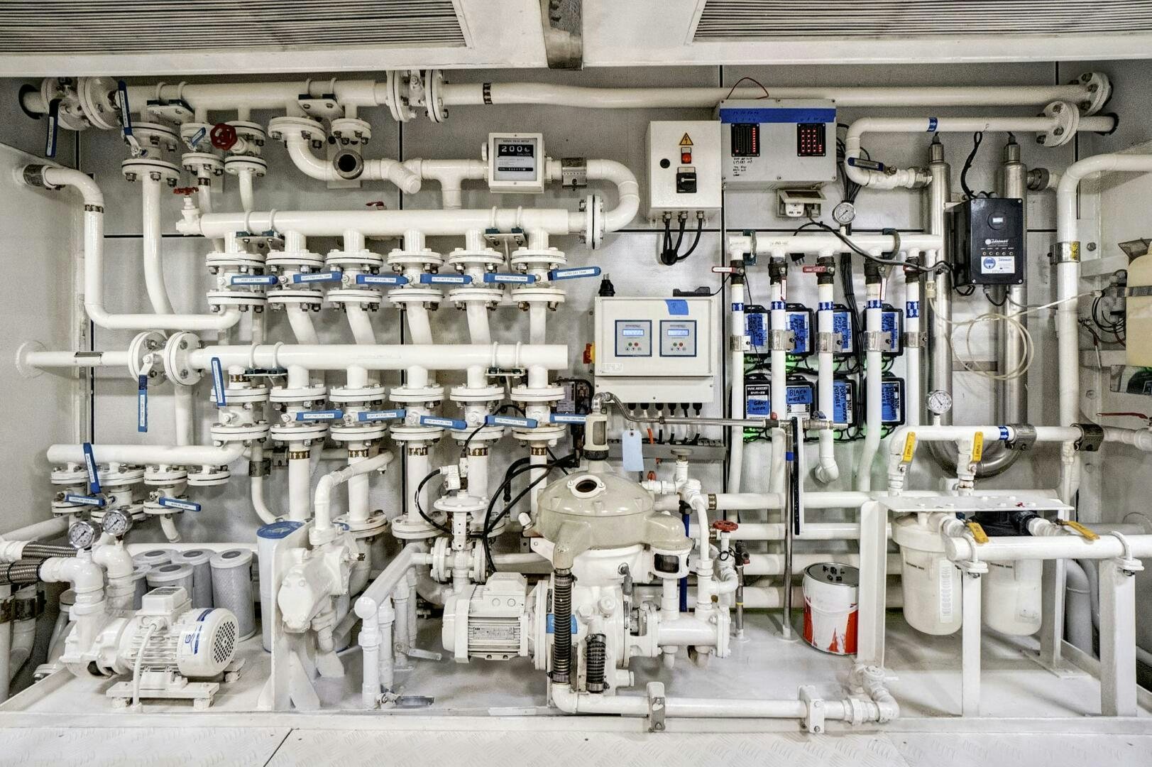 a room with machinery aboard SWEET CAROLINE Yacht for Sale