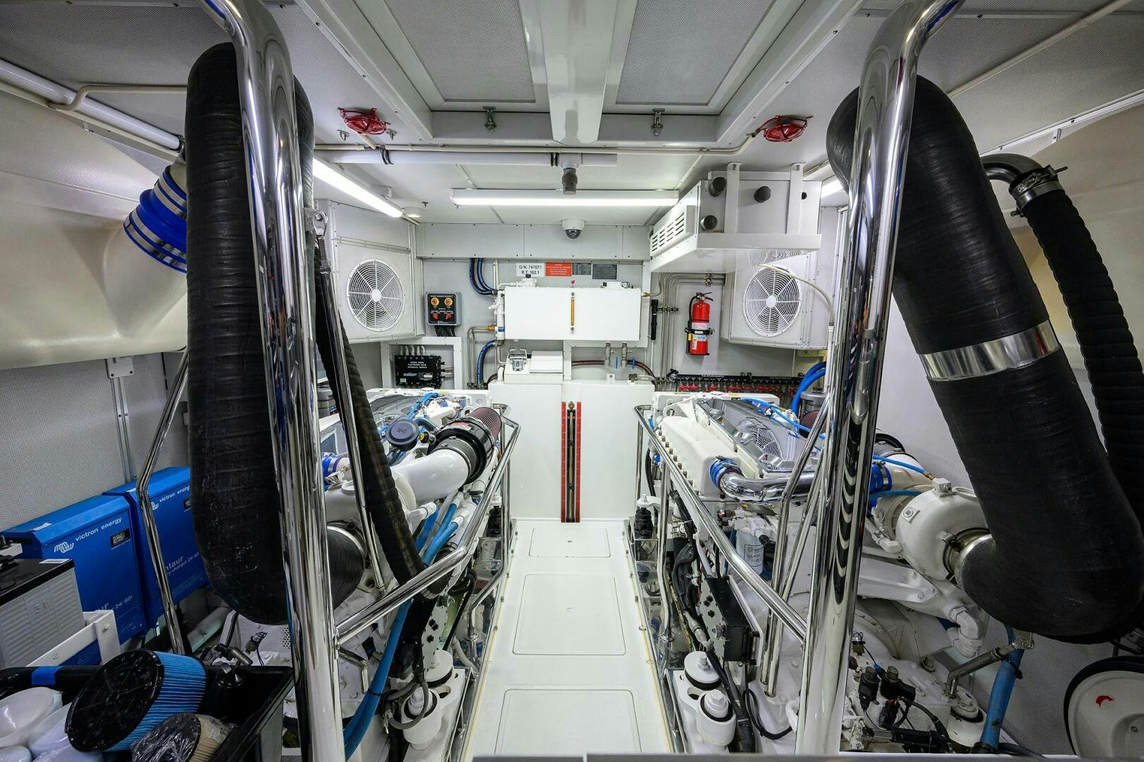 a room with many machines aboard SOLACE Yacht for Sale