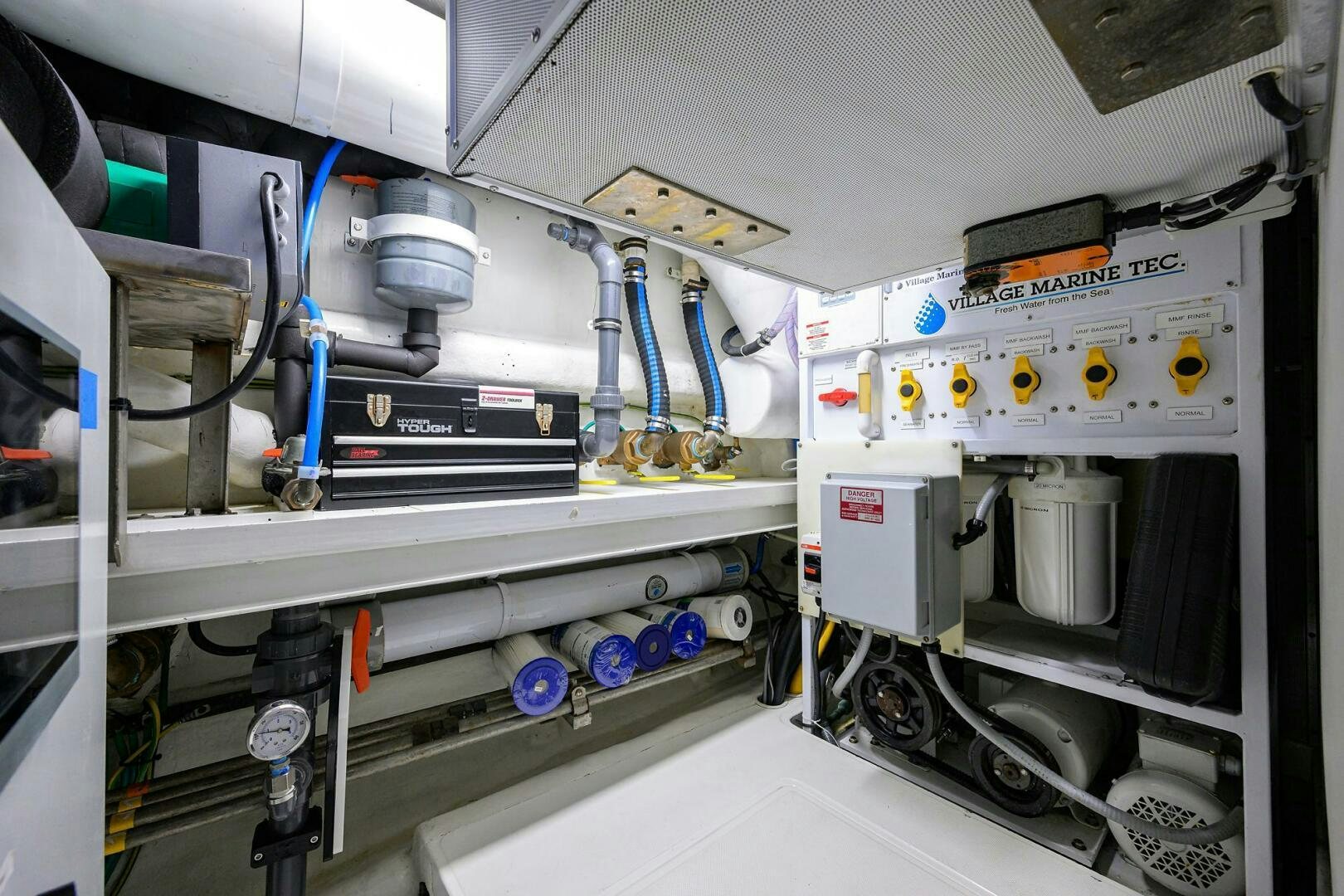 a close-up of a machine aboard SOLACE Yacht for Sale