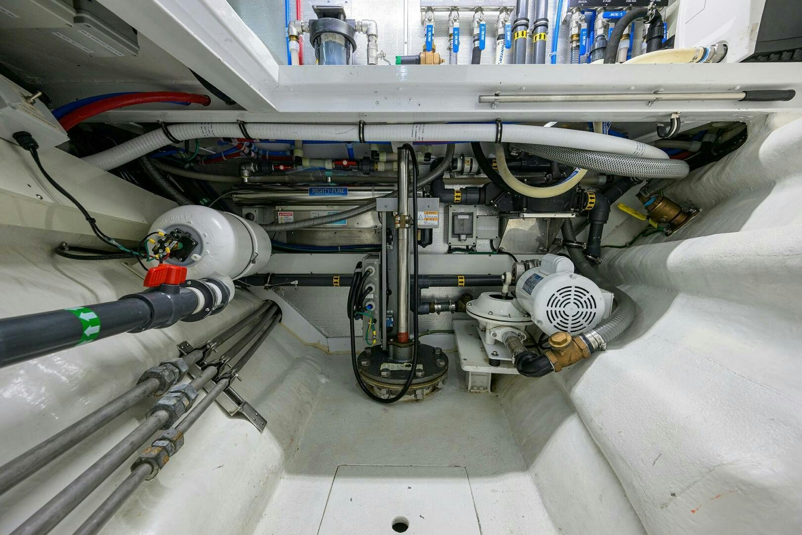 a machine in a room aboard SOLACE Yacht for Sale