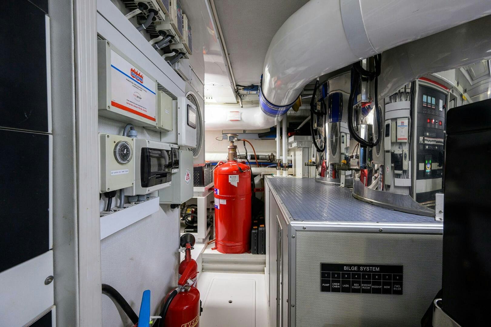 a room with machinery and equipment aboard SOLACE Yacht for Sale