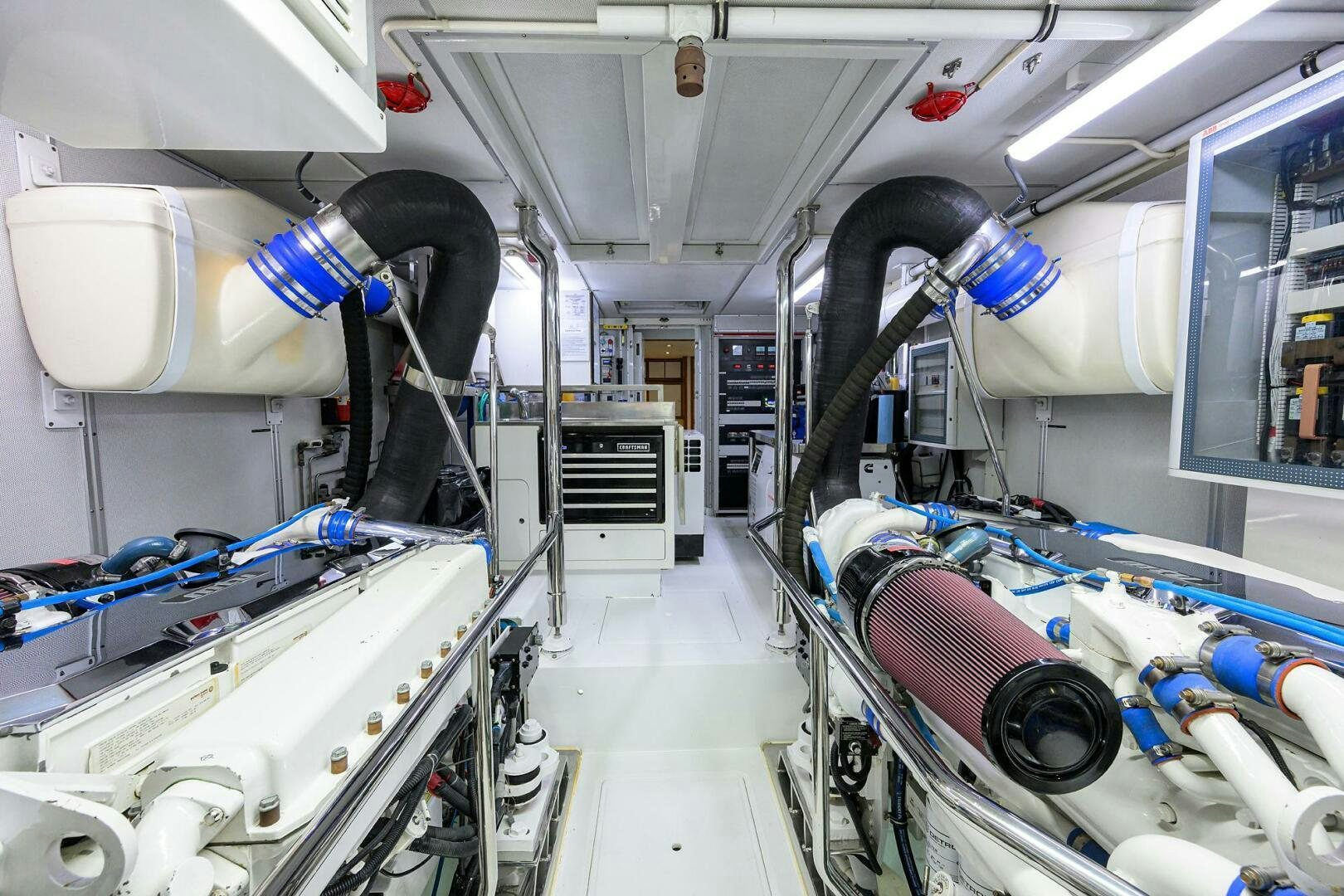 a room with machines and equipment aboard SOLACE Yacht for Sale