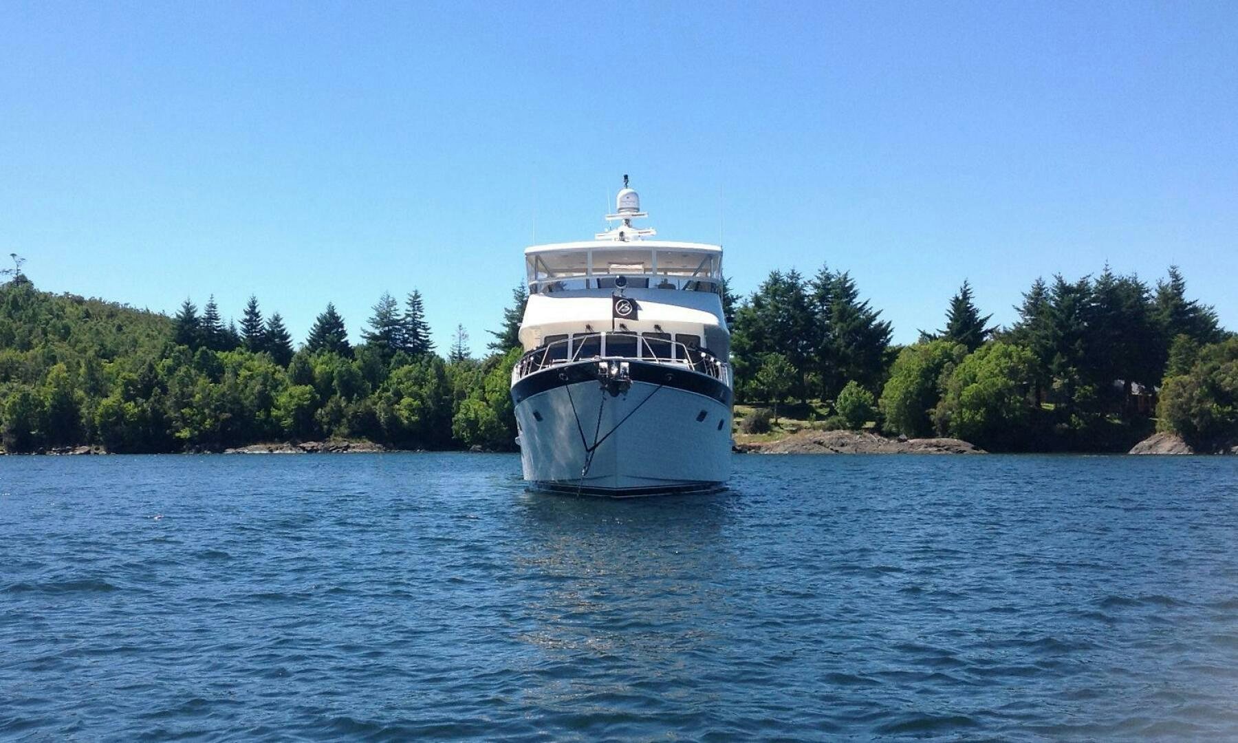 a boat on the water aboard BRAVO! Yacht for Sale