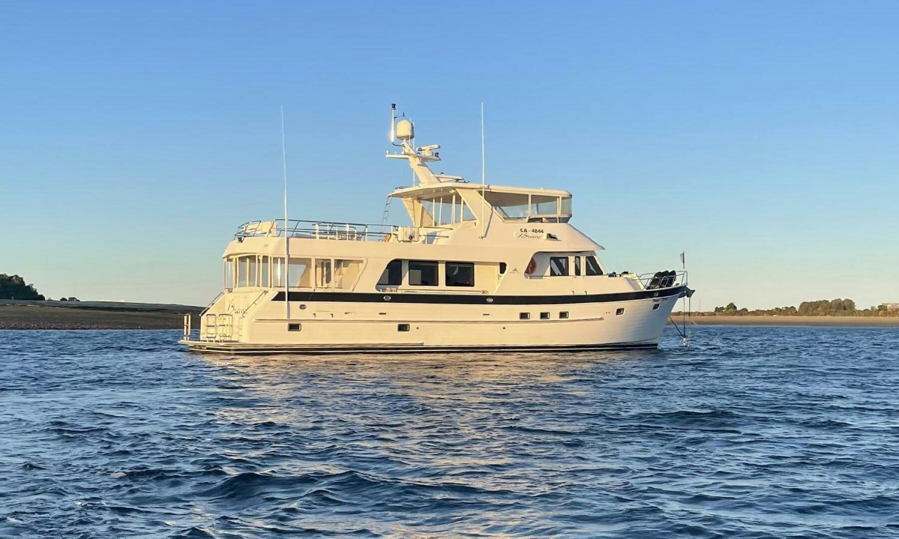 a boat on the water aboard BRAVO! Yacht for Sale