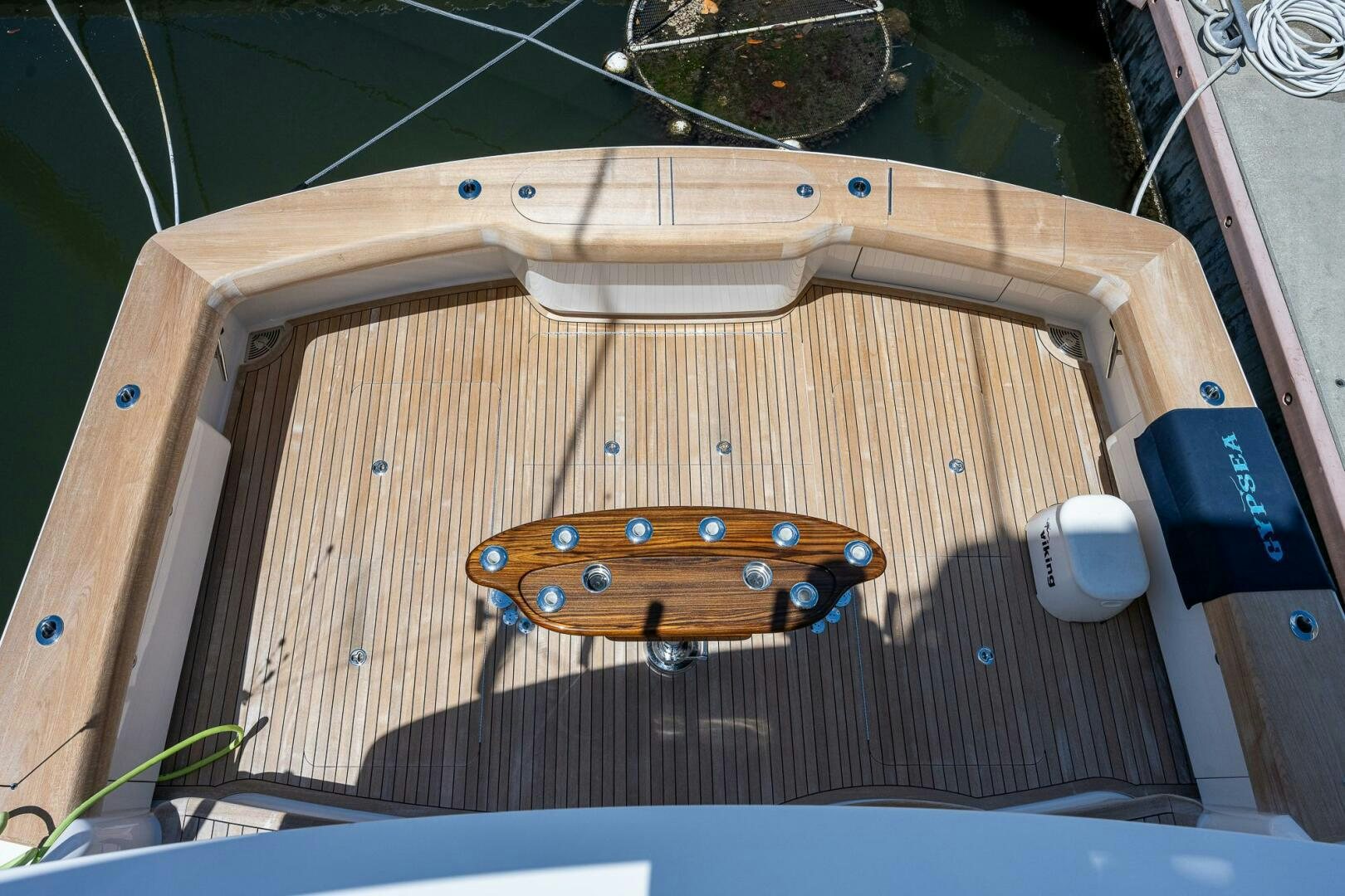 a metal object with blue dots aboard GYPSEA Yacht for Sale