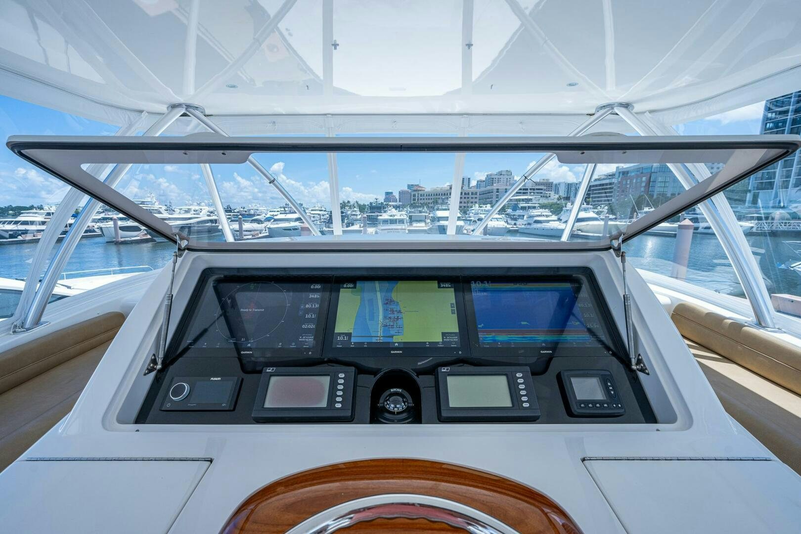 inside of a car aboard GYPSEA Yacht for Sale