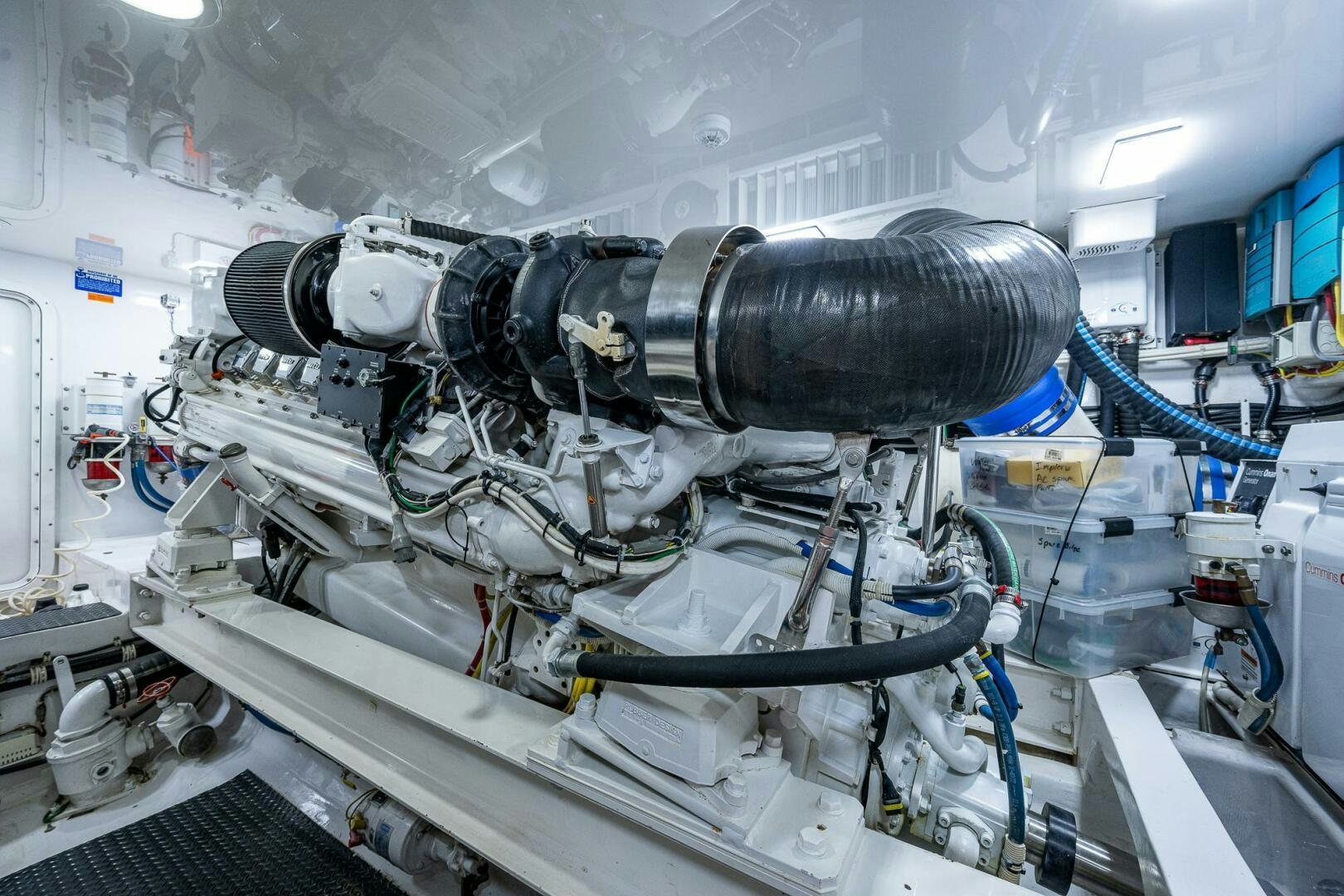 a machine with a large metal pipe aboard GYPSEA Yacht for Sale