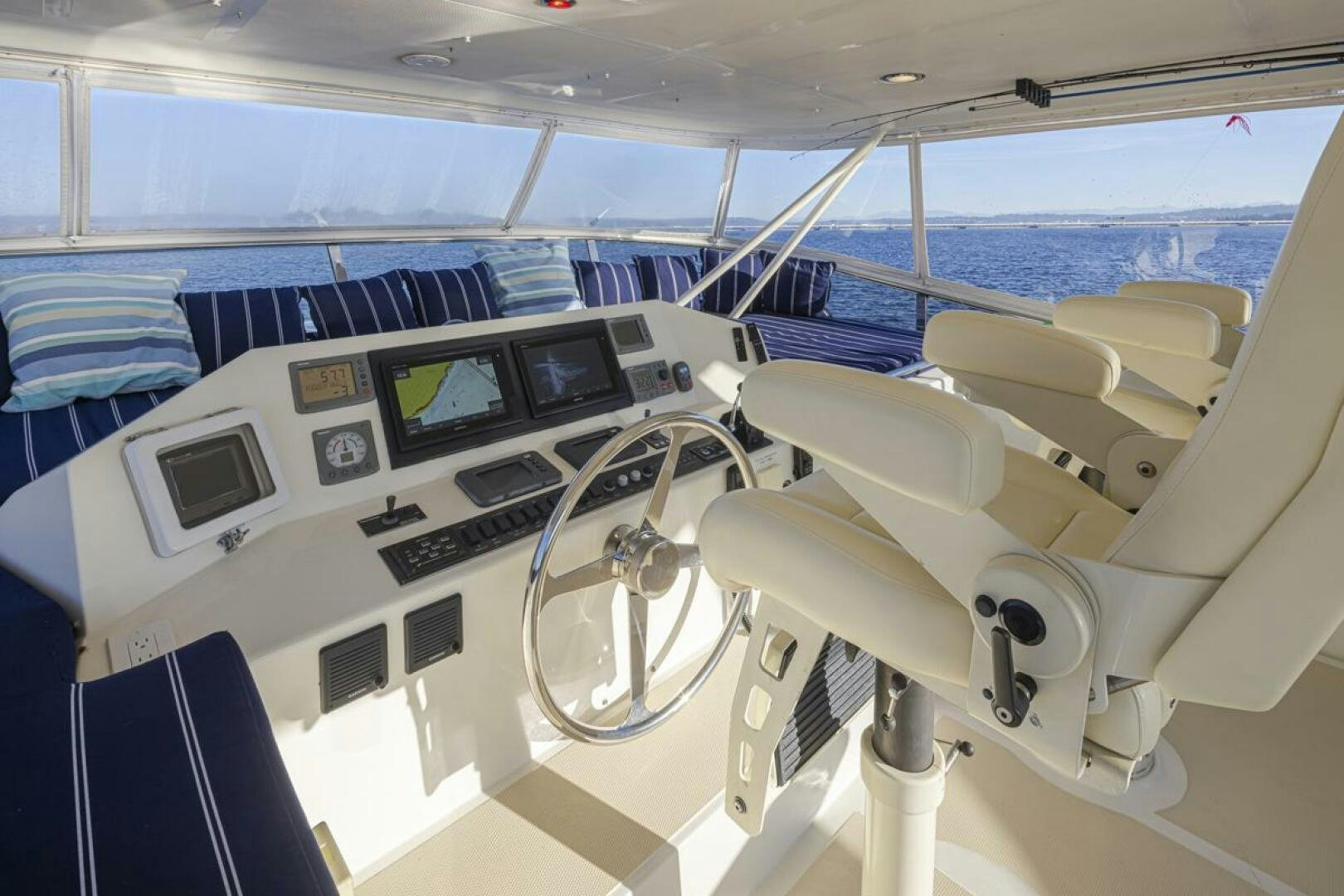 inside of a space ship aboard HYJAC Yacht for Sale