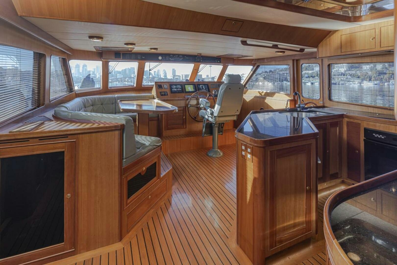 inside of a vehicle aboard HYJAC Yacht for Sale