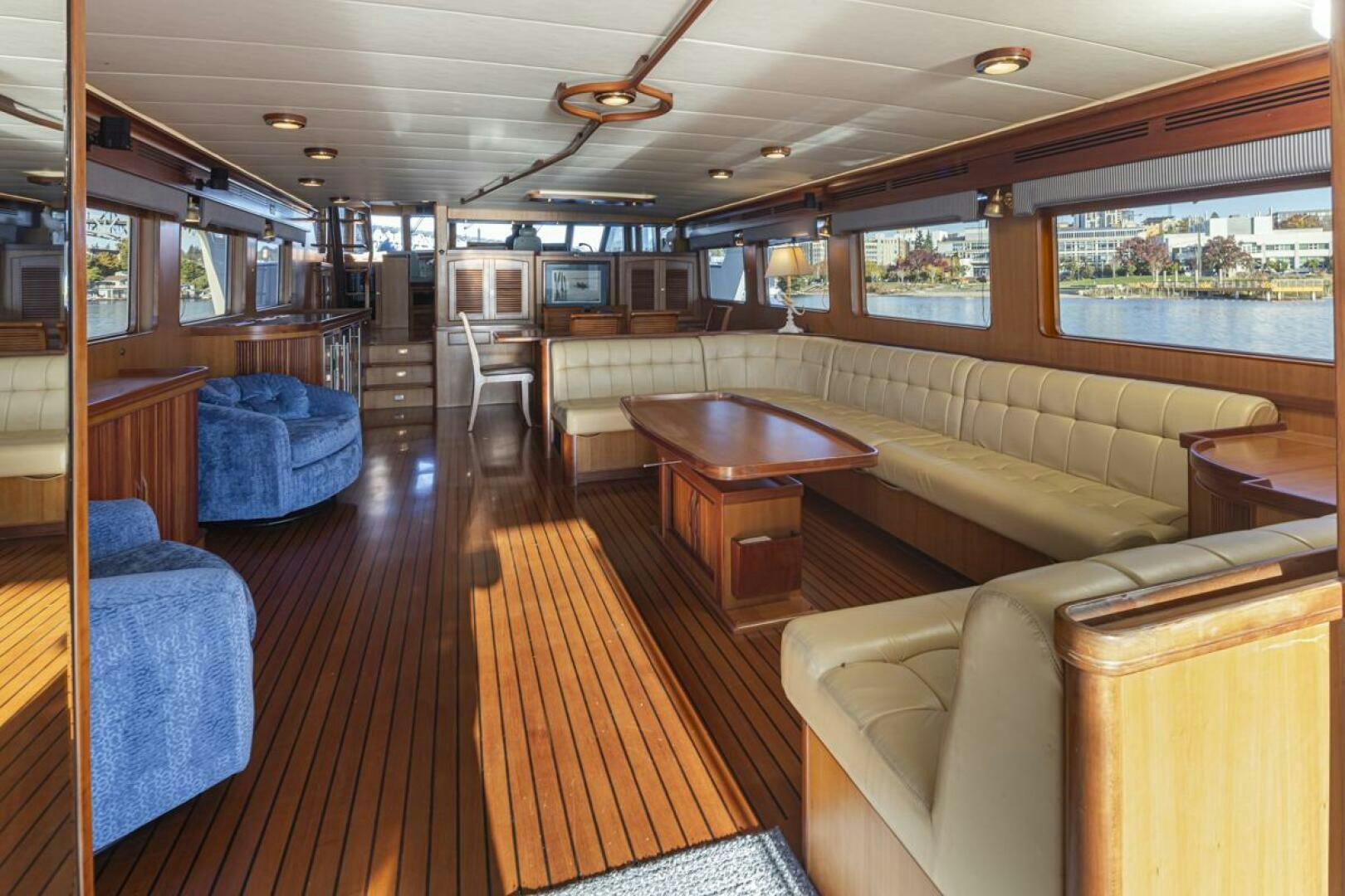 inside of a vehicle aboard HYJAC Yacht for Sale