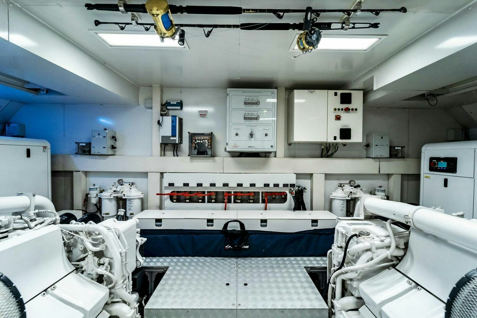 a room with machinery and equipment aboard NO SURRENDER Yacht for Sale