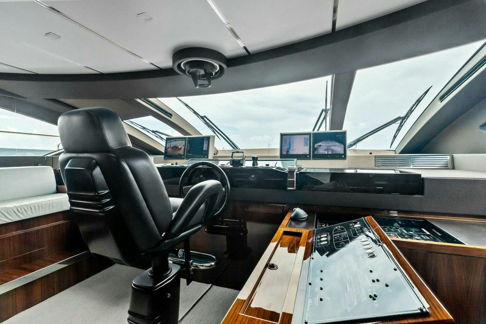 a cockpit of an airplane aboard NO SURRENDER Yacht for Sale