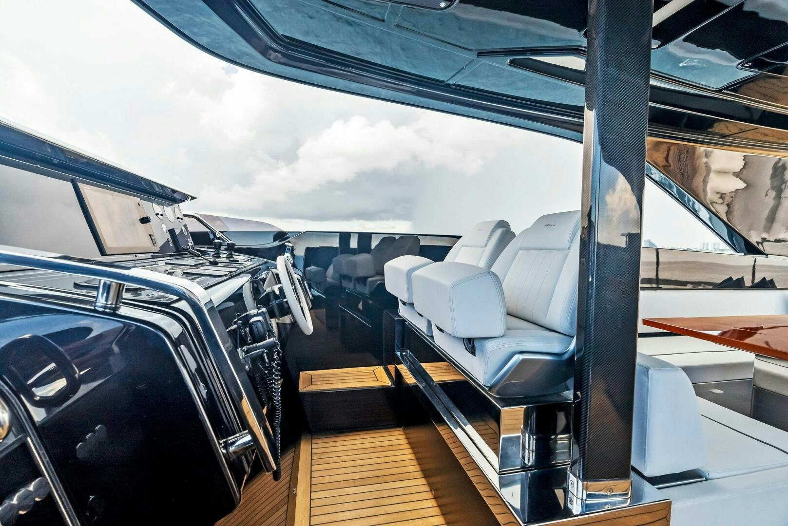 inside of a plane aboard NO SURRENDER Yacht for Sale
