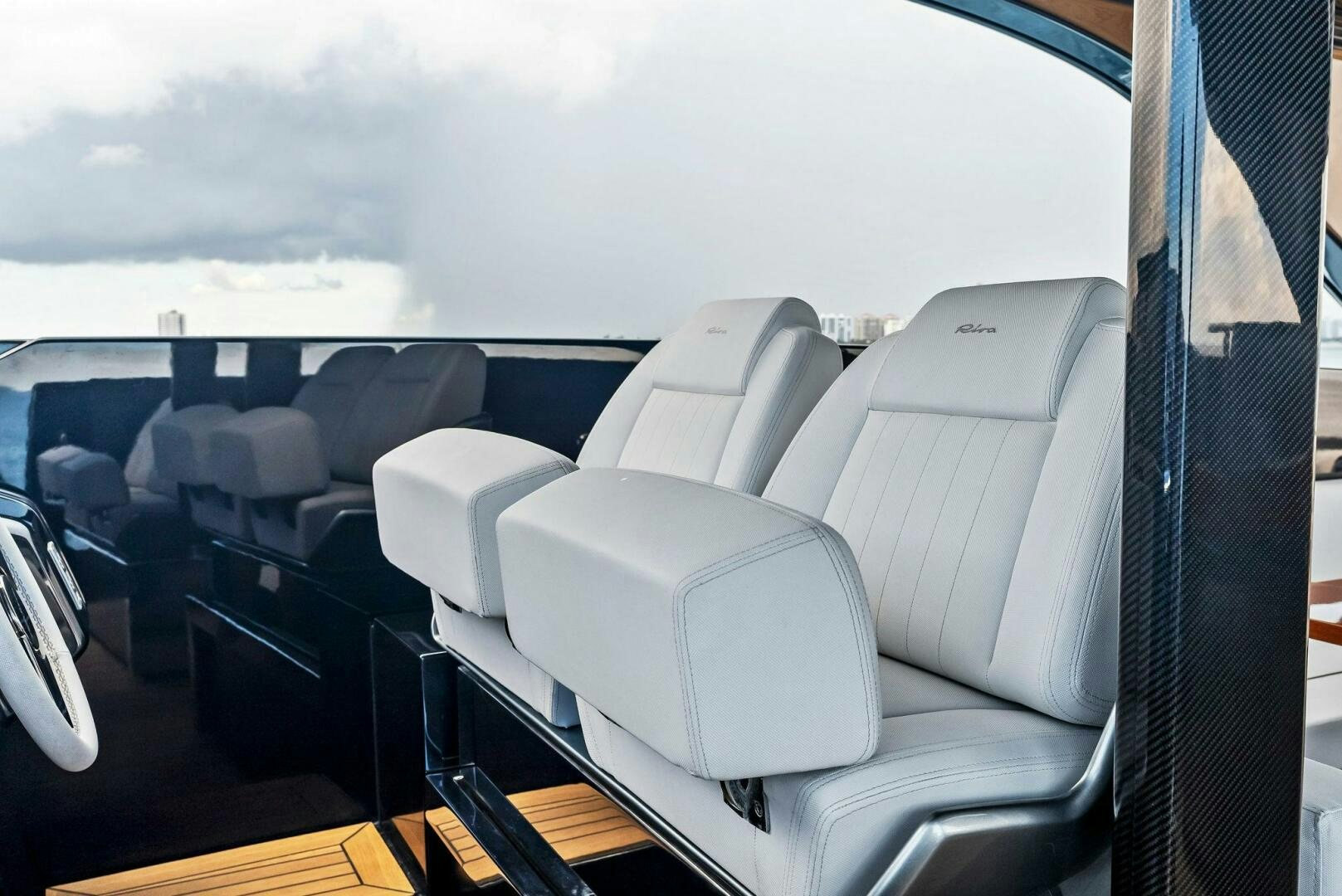 the inside of a bus aboard NO SURRENDER Yacht for Sale