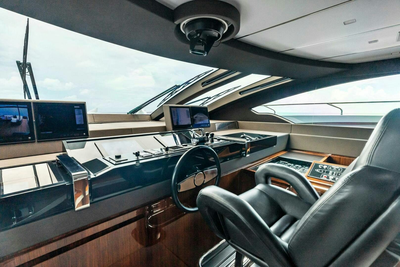 a cockpit of an airplane aboard NO SURRENDER Yacht for Sale