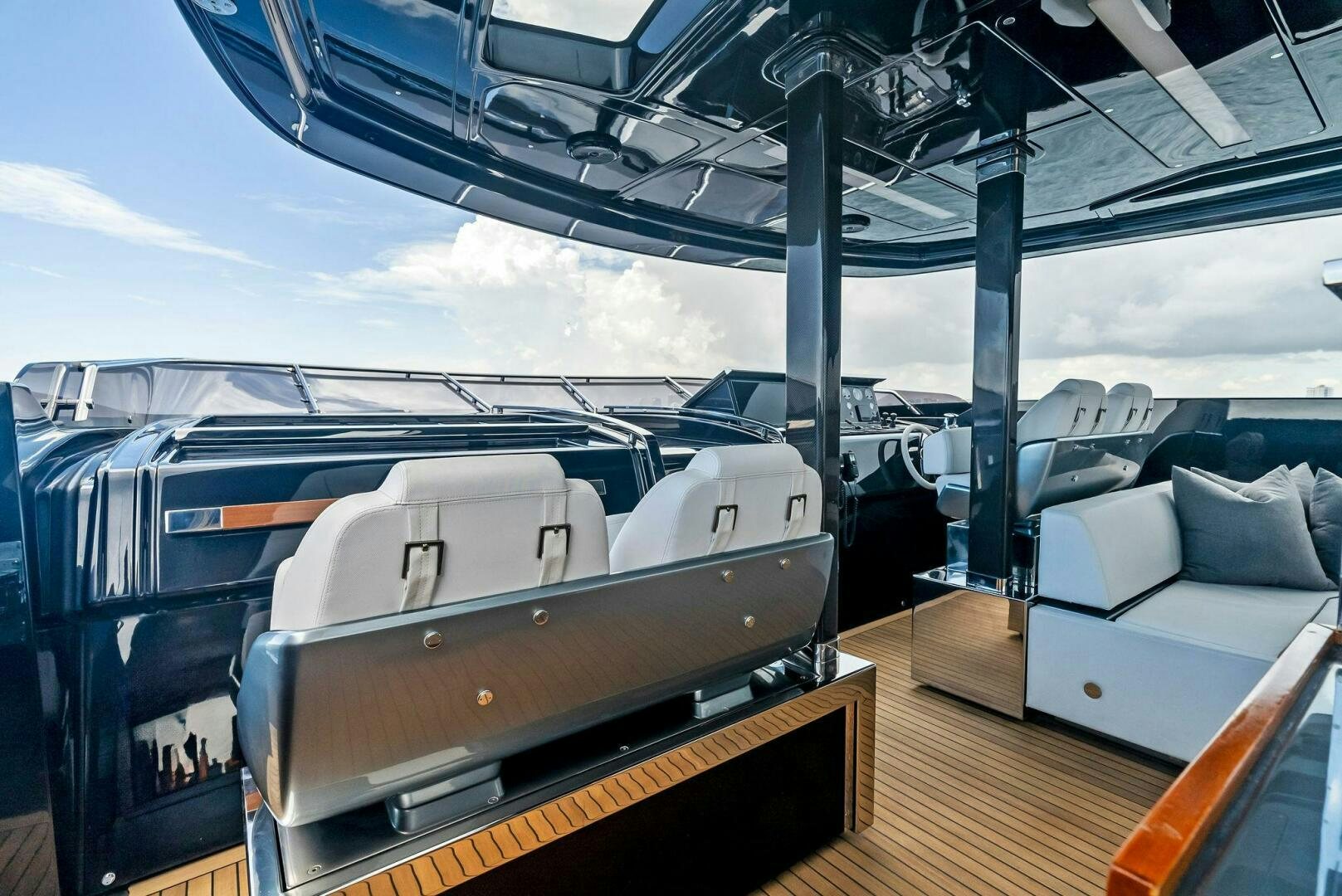 a boat with a deck aboard NO SURRENDER Yacht for Sale
