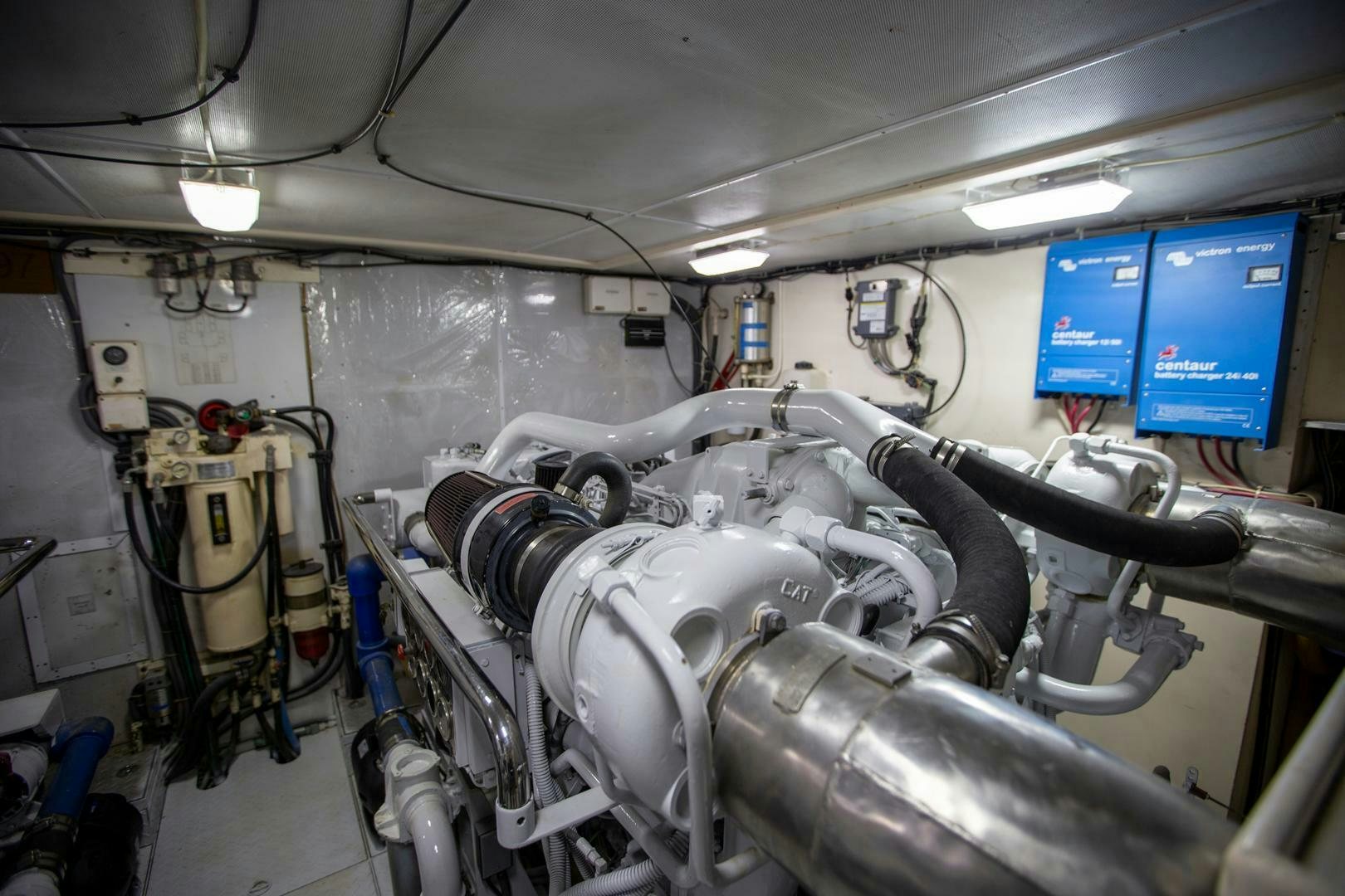 a room with machinery and equipment aboard PAINKILLER Yacht for Sale