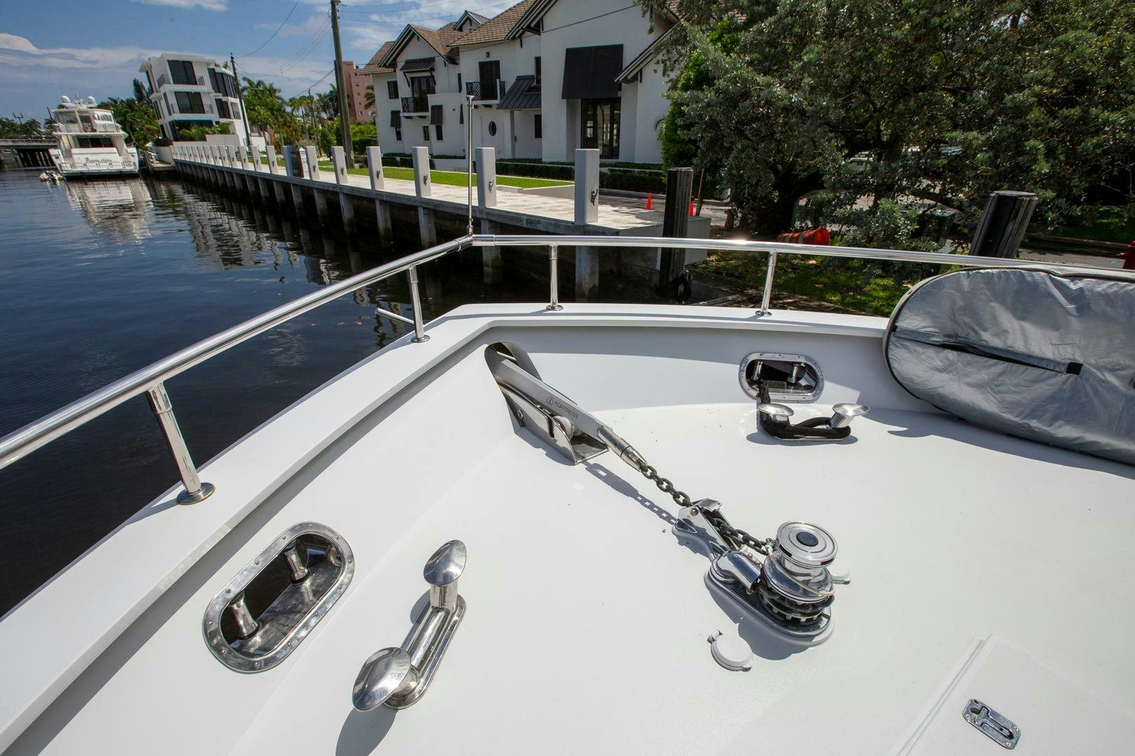a boat with a rope attached to it aboard PAINKILLER Yacht for Sale