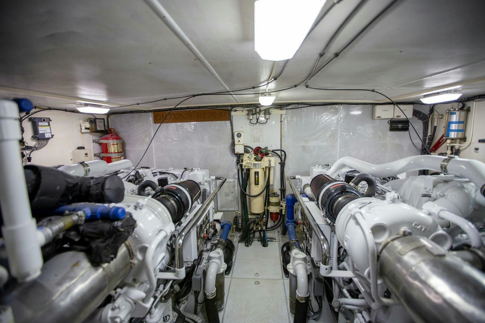 inside of a vehicle aboard PAINKILLER Yacht for Sale