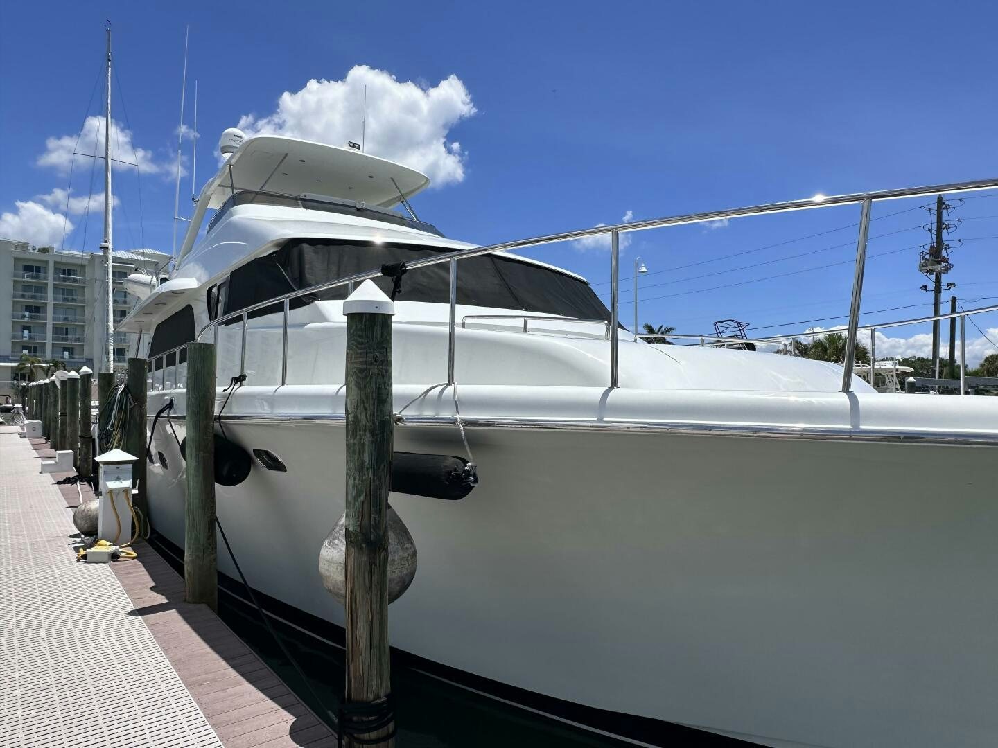 a large white boat aboard RECYCLING MADE CENTS Yacht for Sale