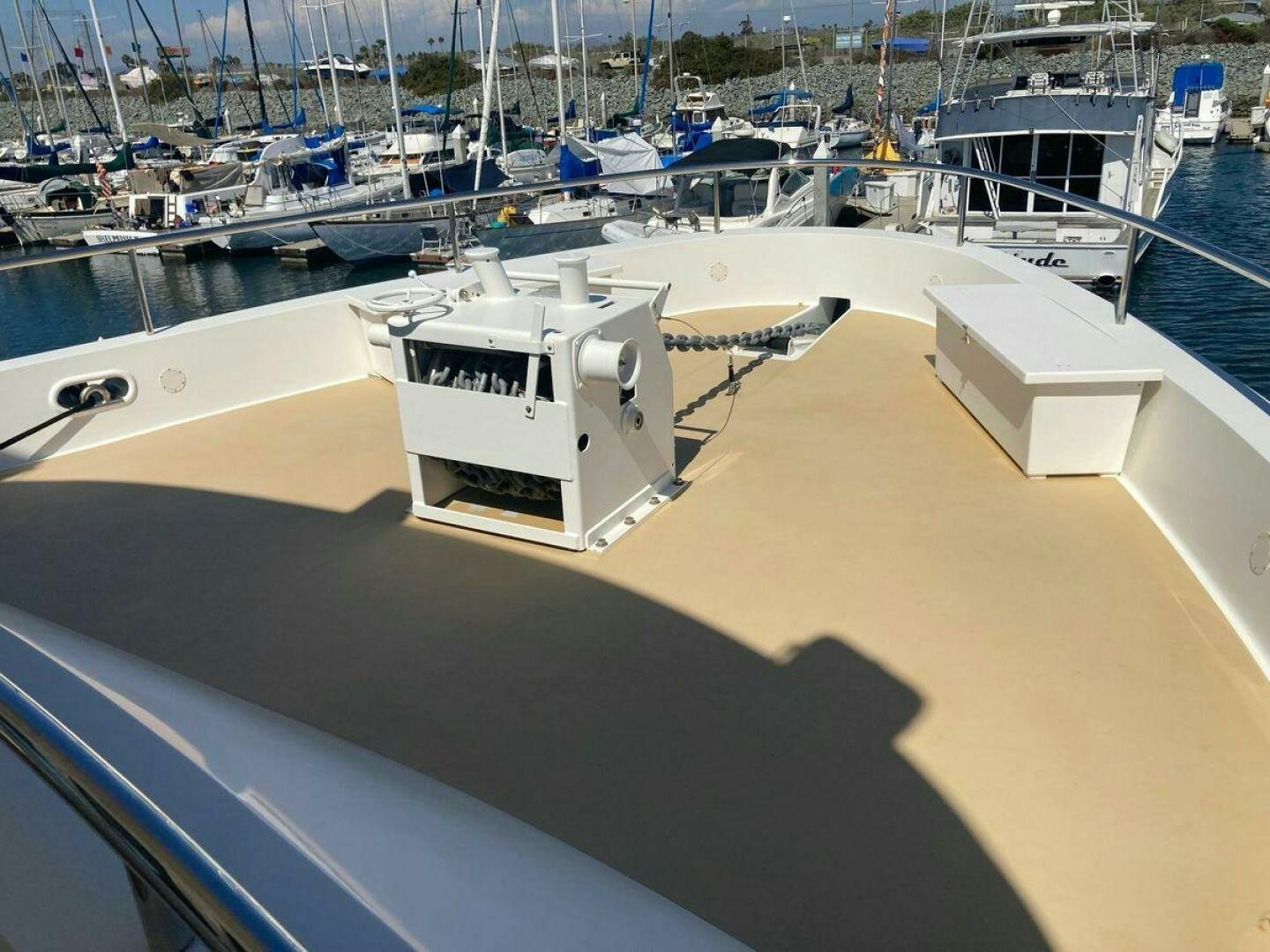a boat docked at a pier aboard ALLSEAS Yacht for Sale