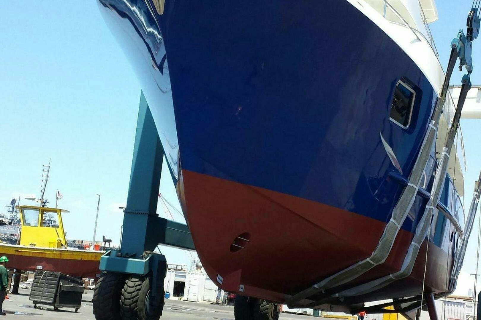 a large airplane is parked on the pavement aboard ALLSEAS Yacht for Sale